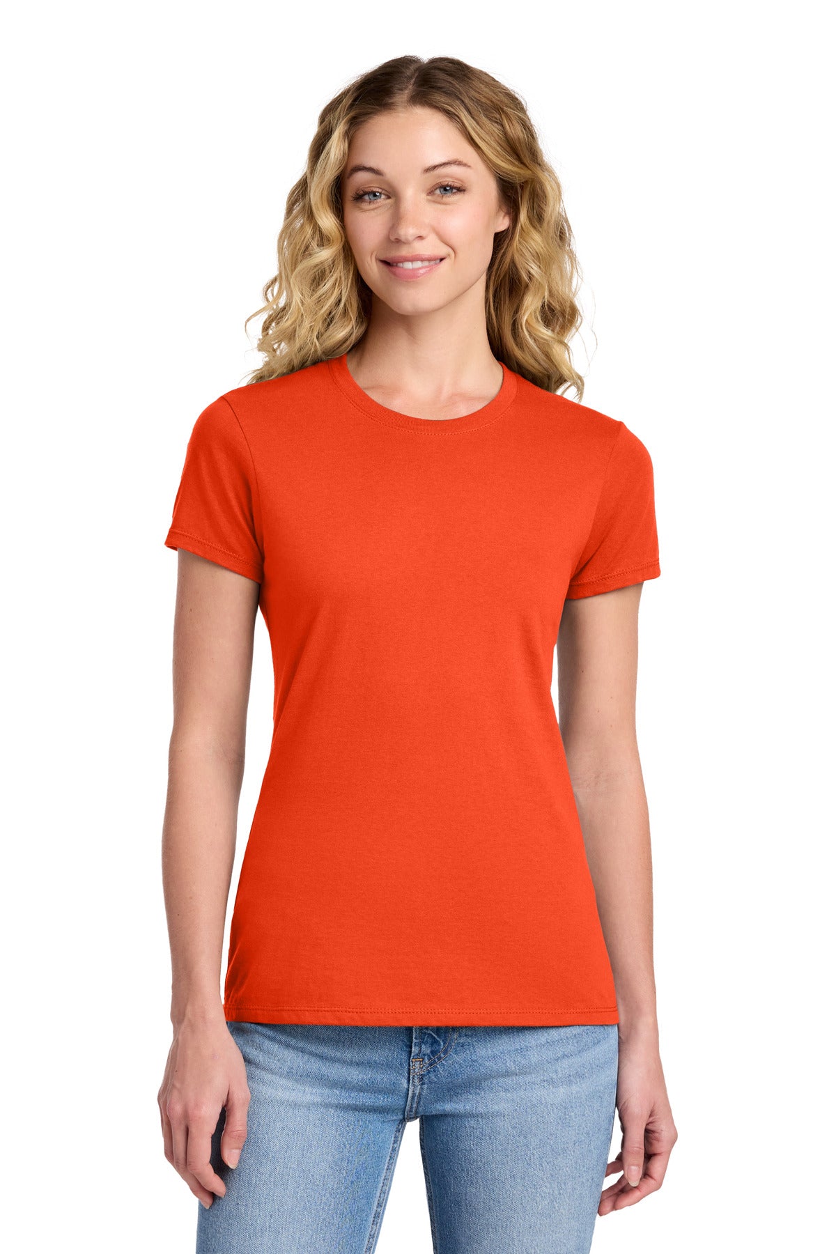 Custom Orange Women's Fan Favorite Tee LPC450, personalized by SanCanDo Swag in Argyle, TX