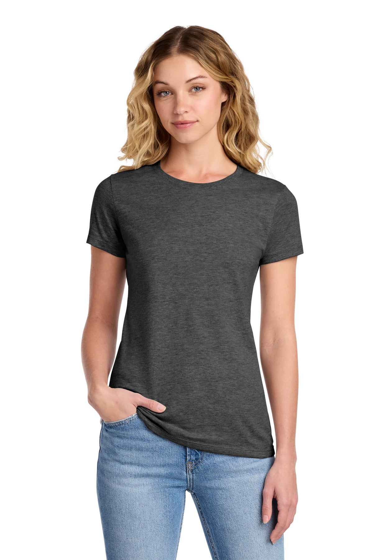 Custom Dark Heather Grey Women's Fan Favorite Tee LPC450, personalized by SanCanDo Swag in Argyle, TX
