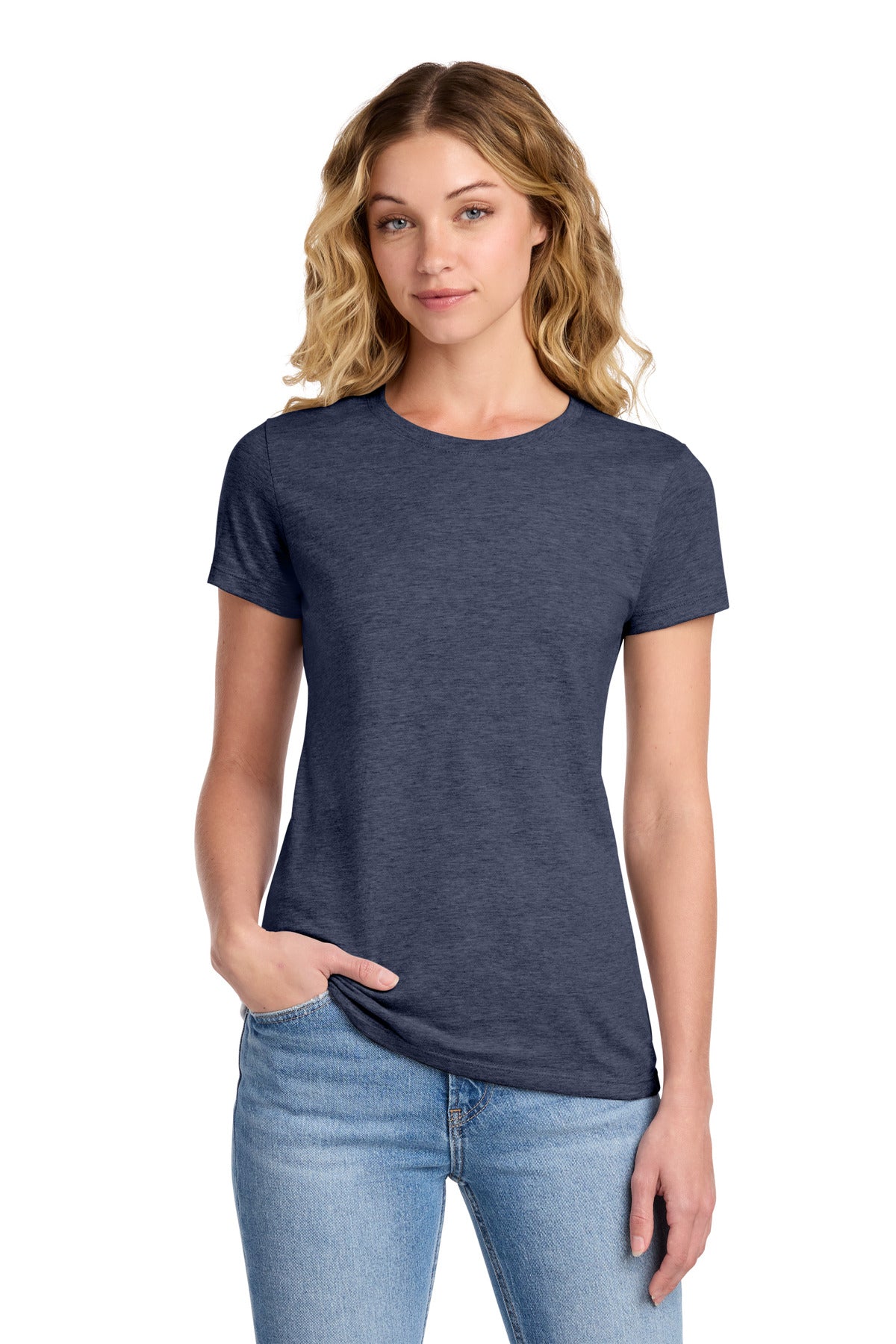 Custom Heather Navy Women's Fan Favorite Tee LPC450, personalized by SanCanDo Swag in Argyle, TX