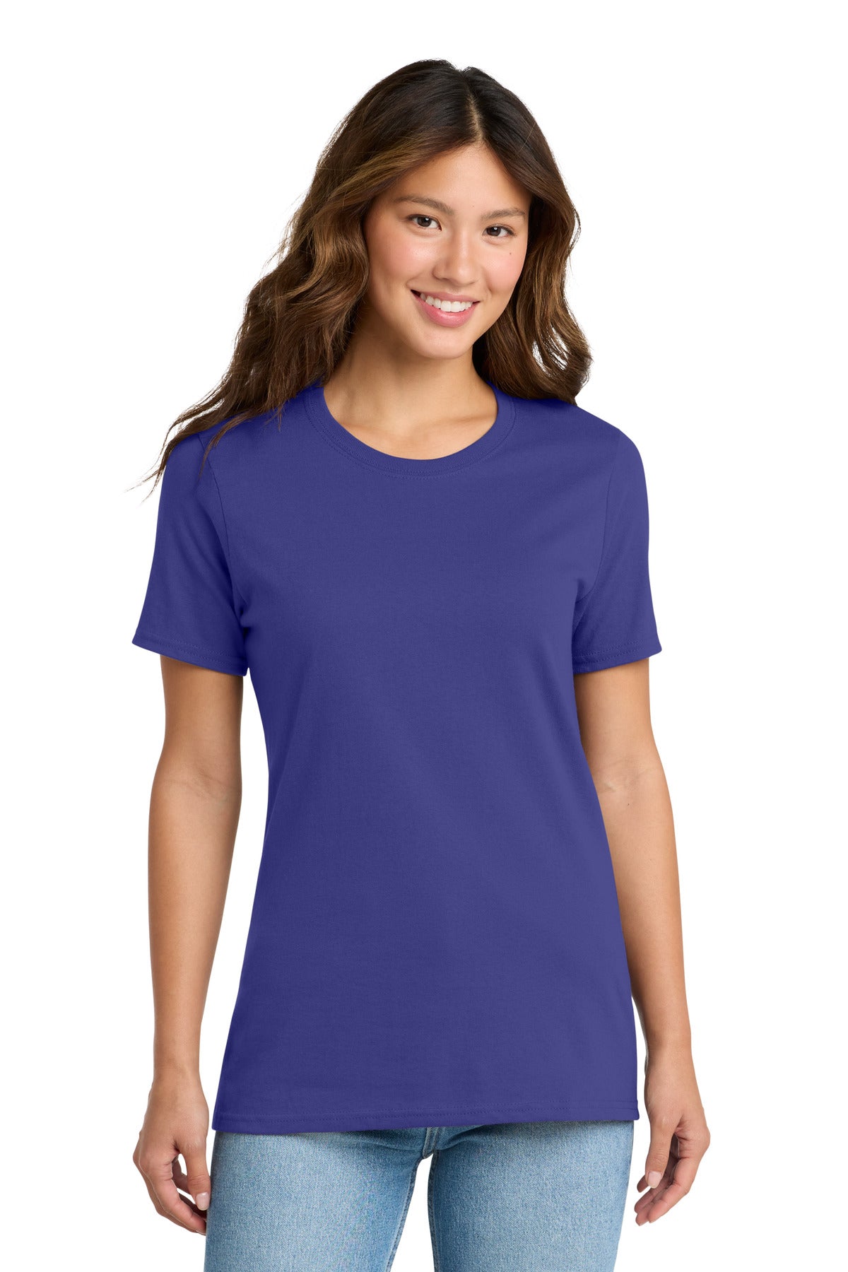 Custom Purple Women's Core Cotton Tee LPC54, personalized by SanCanDo Swag in Argyle, TX