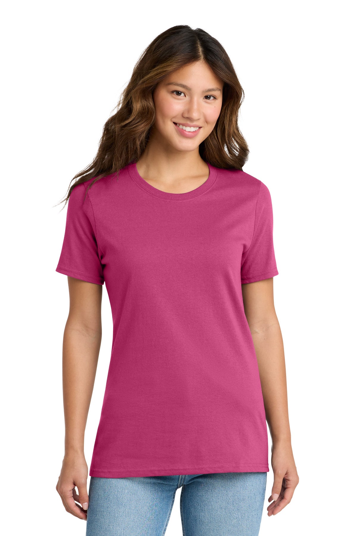 Custom Sangria Women's Core Cotton Tee LPC54, personalized by SanCanDo Swag in Argyle, TX
