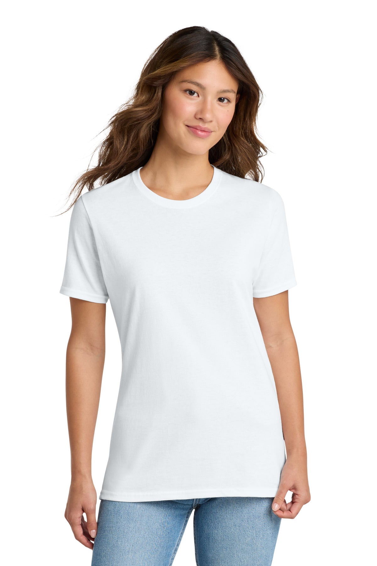 Custom White Women's Core Cotton Tee LPC54, personalized by SanCanDo Swag in Argyle, TX