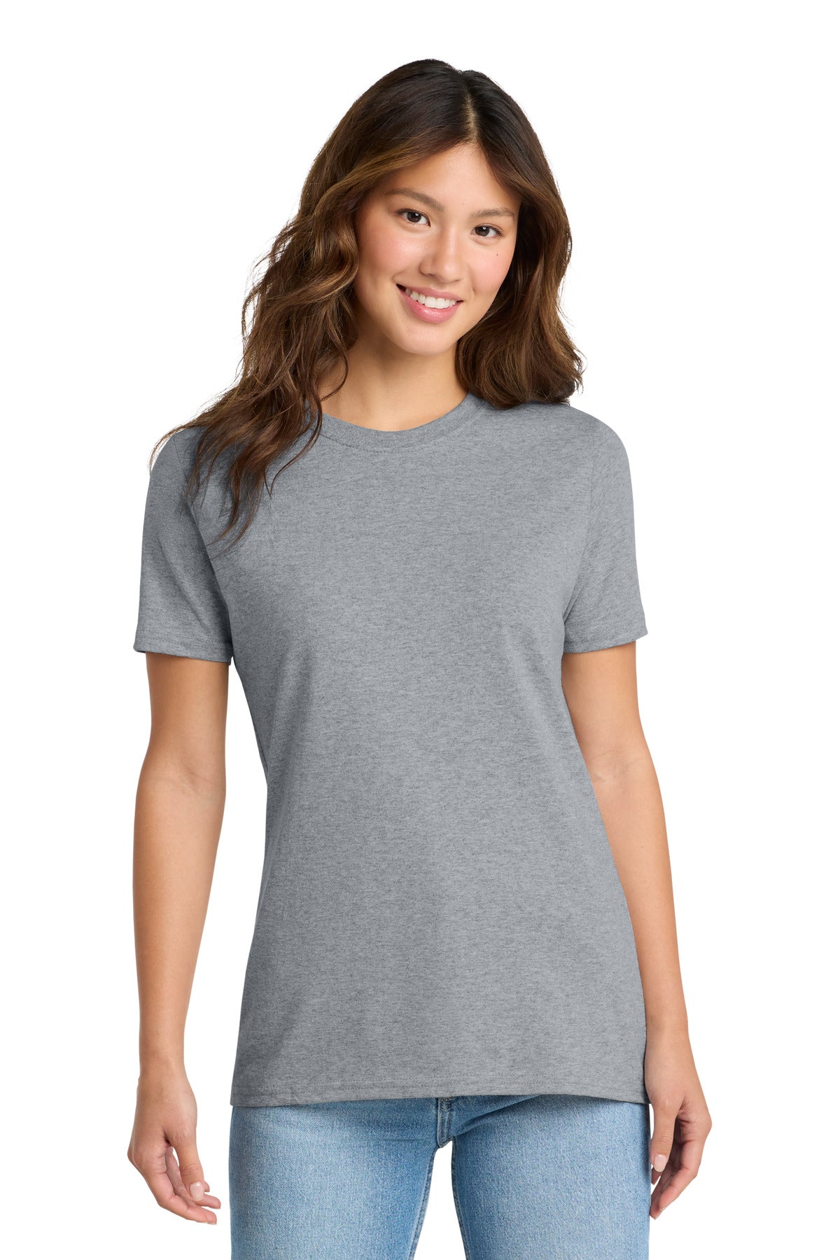 Custom Athletic Heather Women's Core Cotton Tee LPC54, personalized by SanCanDo Swag in Argyle, TX