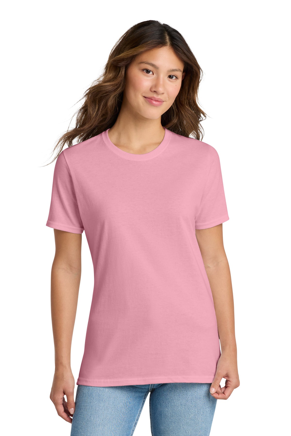 Custom Candy Pink Women's Core Cotton Tee LPC54, personalized by SanCanDo Swag in Argyle, TX