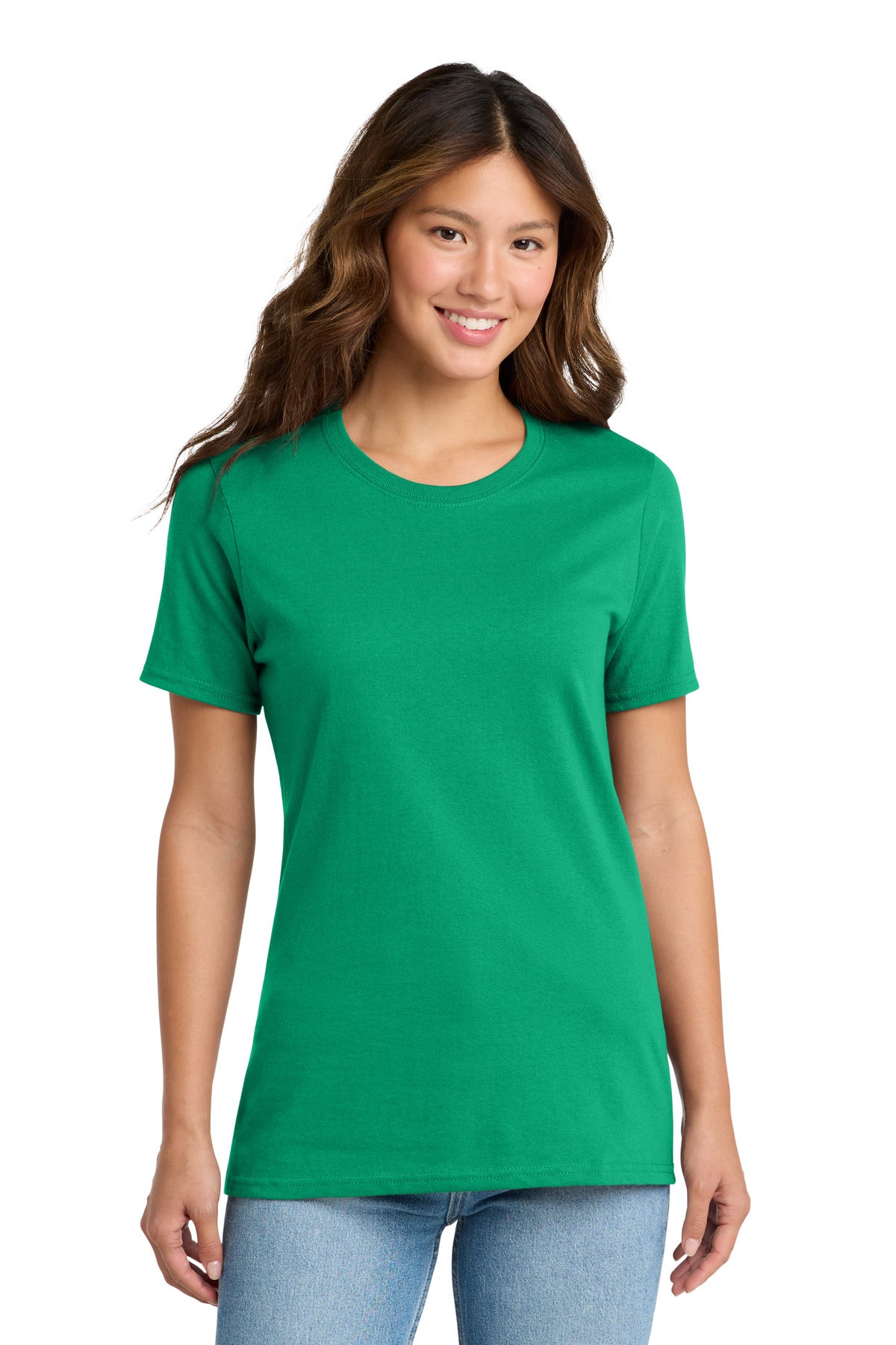 Custom Kelly Women's Core Cotton Tee LPC54, personalized by SanCanDo Swag in Argyle, TX