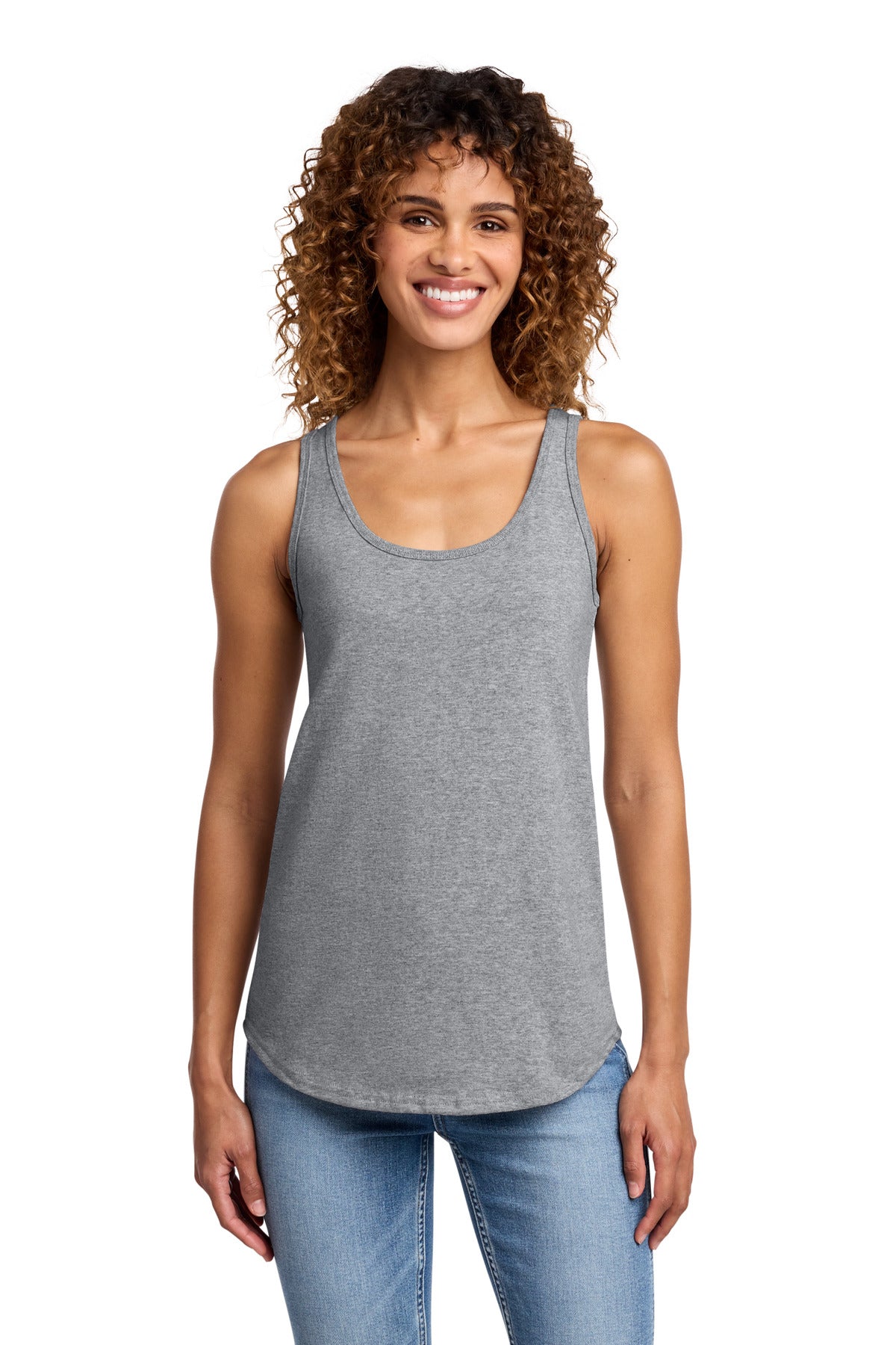 Custom Athletic Heather Women's Core Cotton Tank Top LPC54TT, personalized by SanCanDo Swag in Argyle, TX