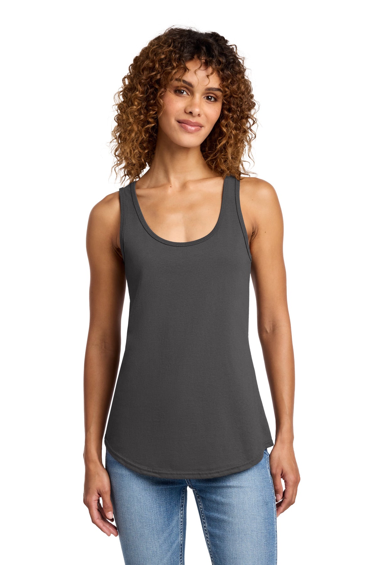 Custom Charcoal Women's Core Cotton Tank Top LPC54TT, personalized by SanCanDo Swag in Argyle, TX