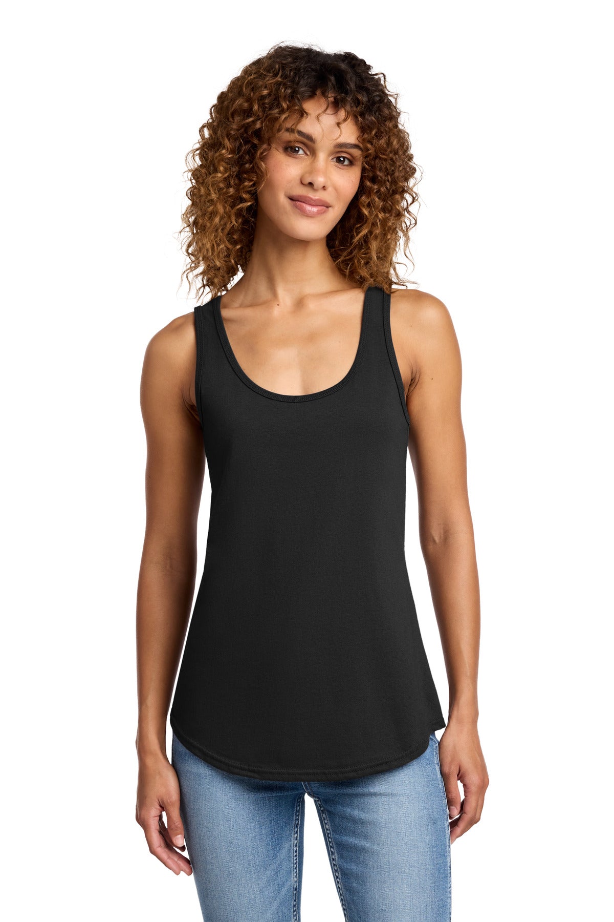 Custom Jet Black Women's Core Cotton Tank Top LPC54TT, personalized by SanCanDo Swag in Argyle, TX
