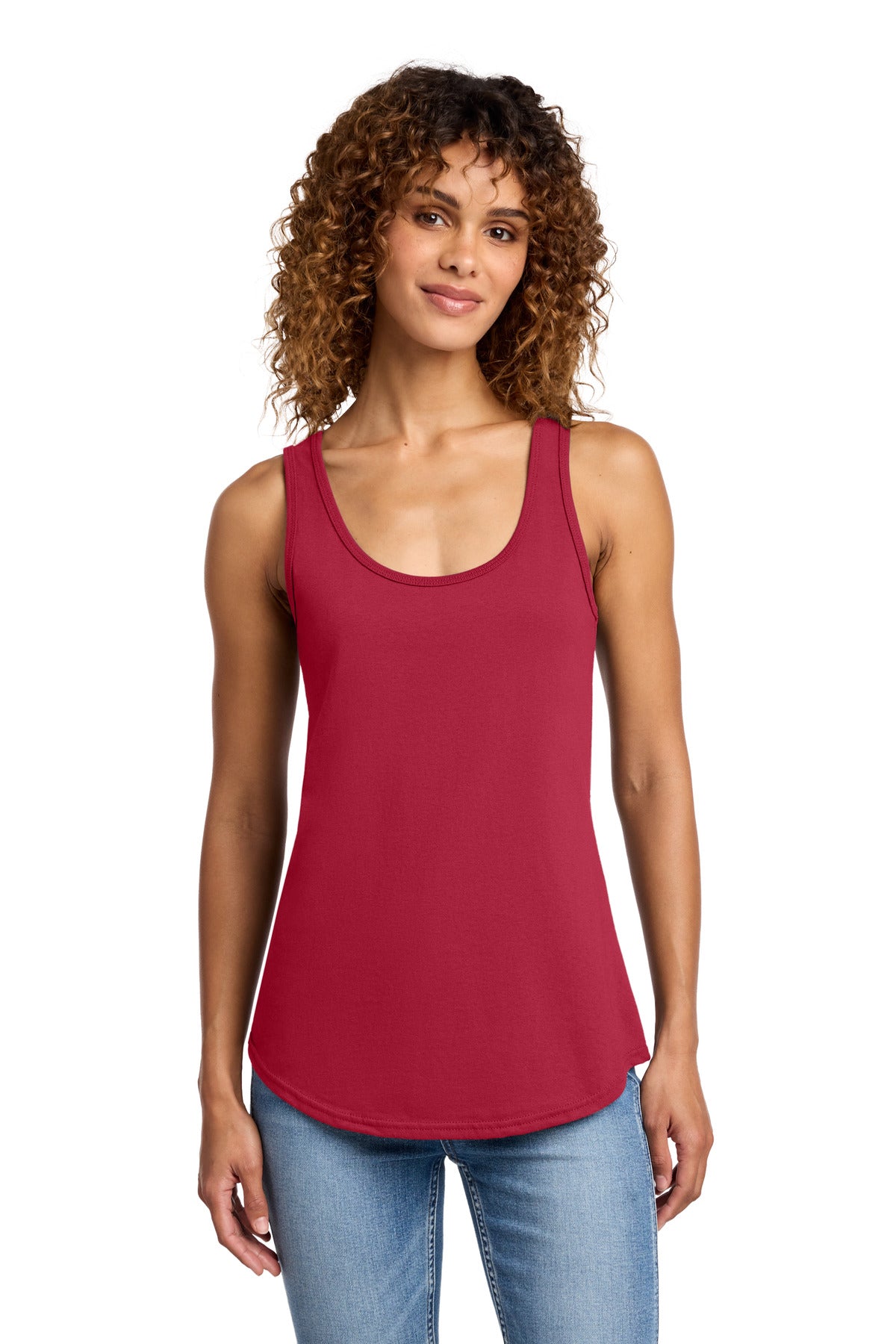 Custom Red Women's Core Cotton Tank Top LPC54TT, personalized by SanCanDo Swag in Argyle, TX