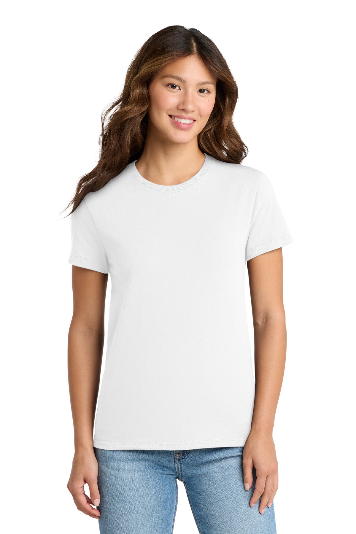 Custom White Women's Essential Tee LPC61, personalized by SanCanDo Swag in Argyle, TX