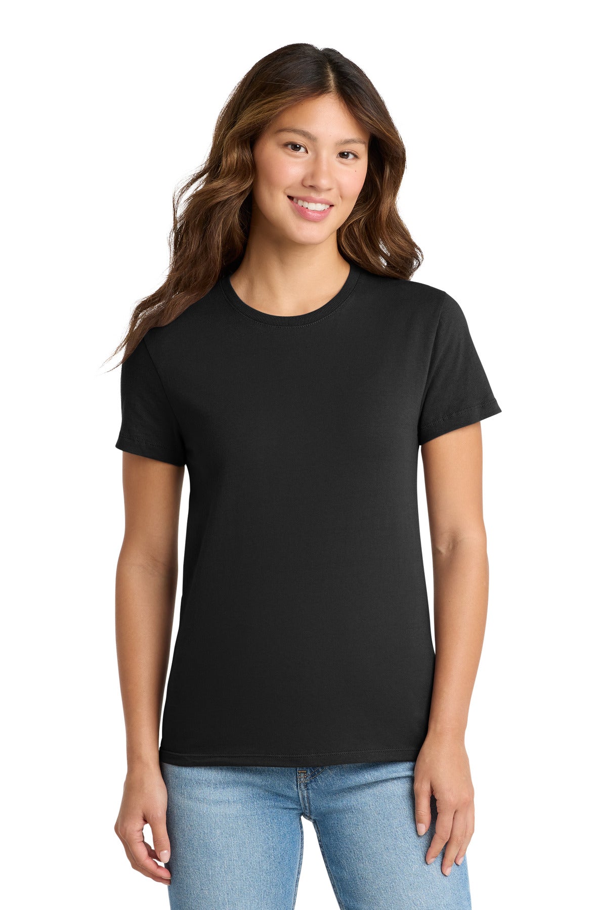 Custom Jet Black Women's Essential Tee LPC61, personalized by SanCanDo Swag in Argyle, TX