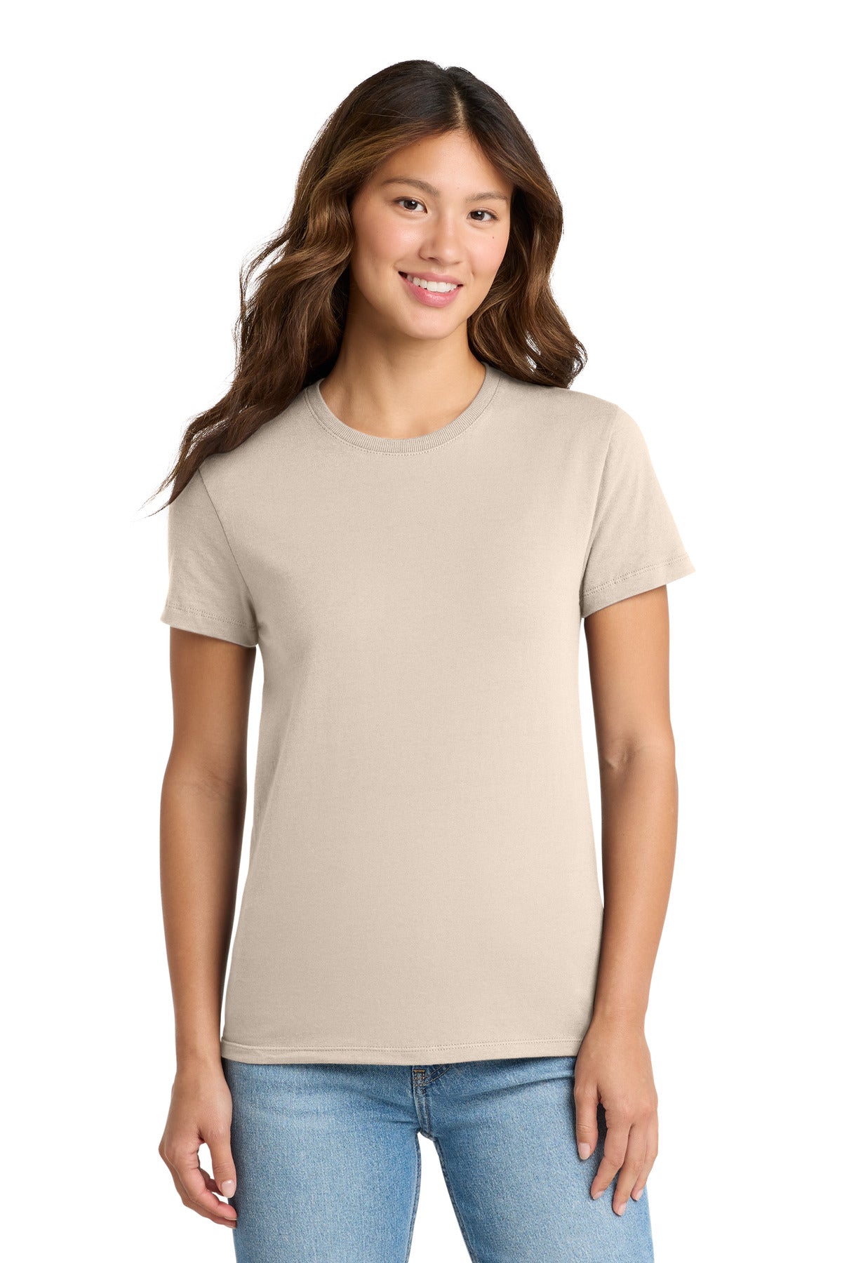 Custom Natural Women's Essential Tee LPC61, personalized by SanCanDo Swag in Argyle, TX
