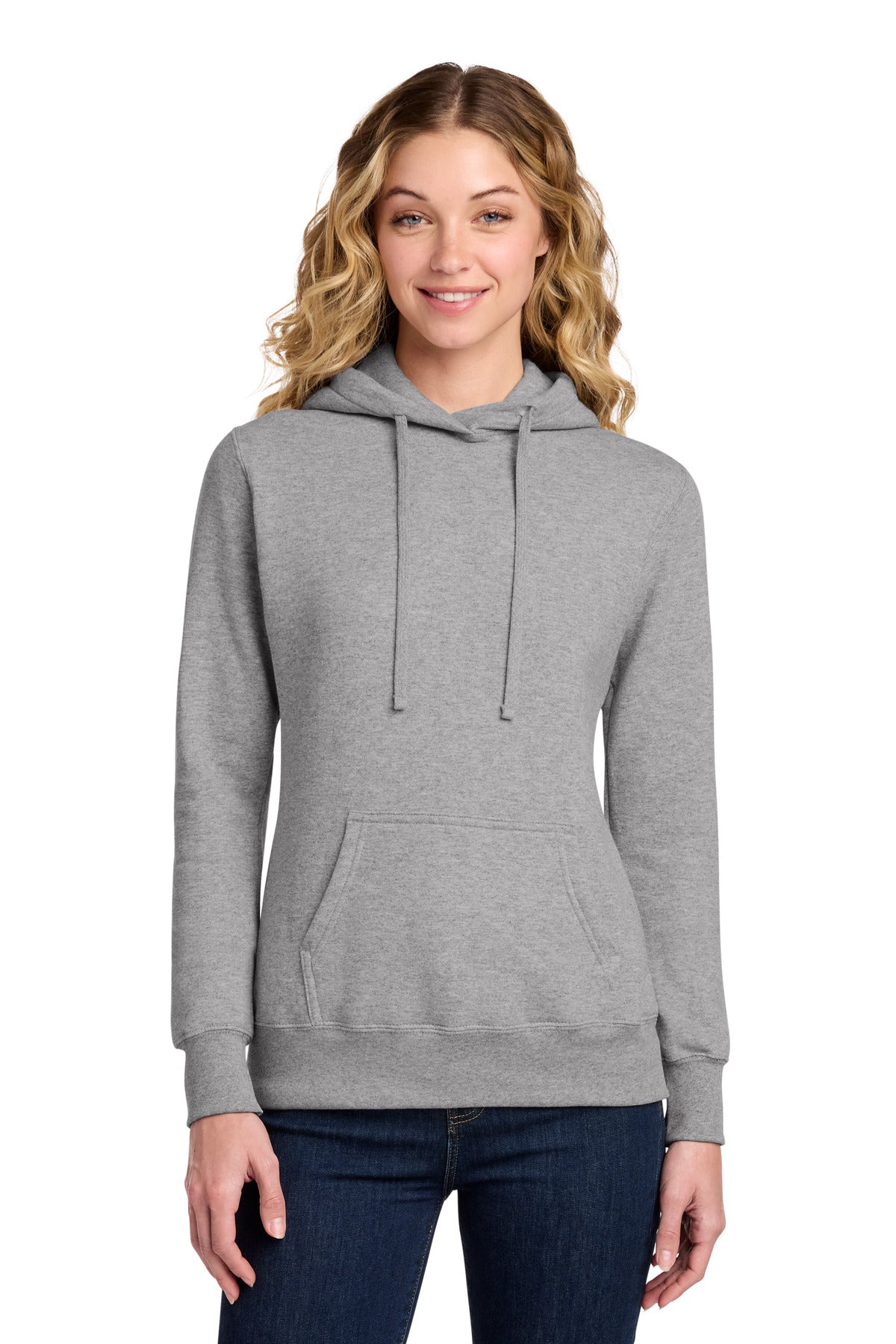 Custom Athletic Heather Women's Core Fleece Hoodie LPC78H, personalized by SanCanDo Swag in Argyle, TX
