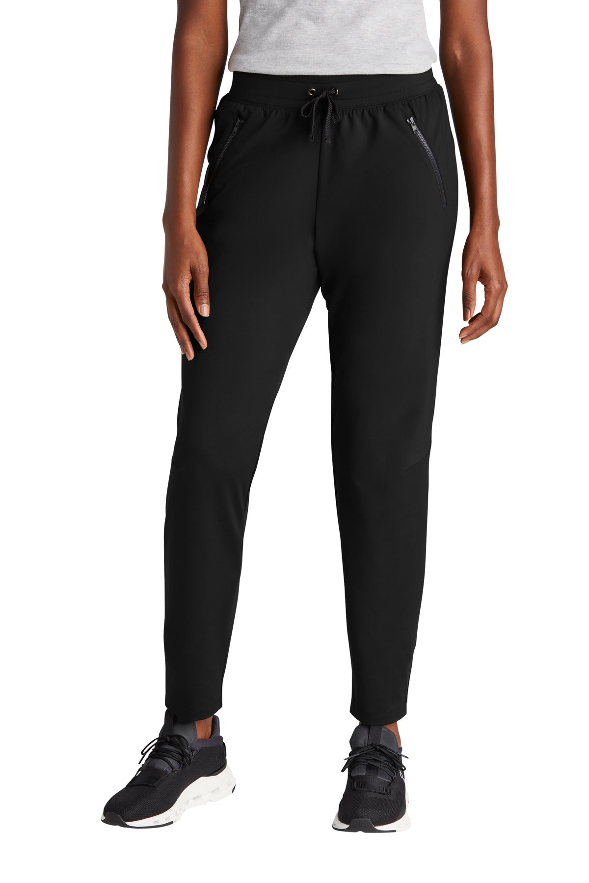 Custom Deep Black Women's Circuit Jogger LPST871, personalized by SanCanDo Swag in Argyle, TX