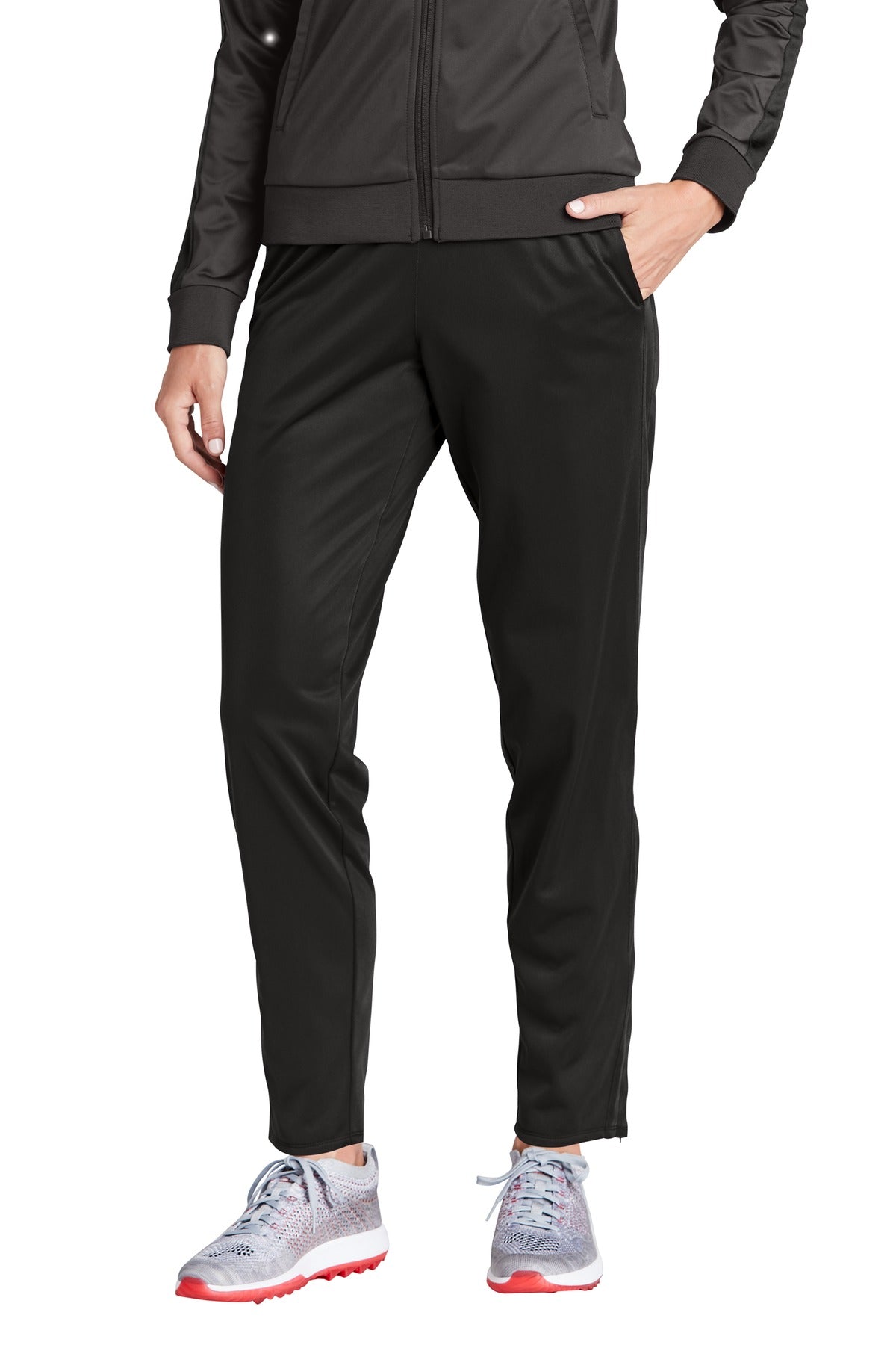 Custom Black Women's Tricot Track Jogger LPST95, personalized by SanCanDo Swag in Argyle, TX