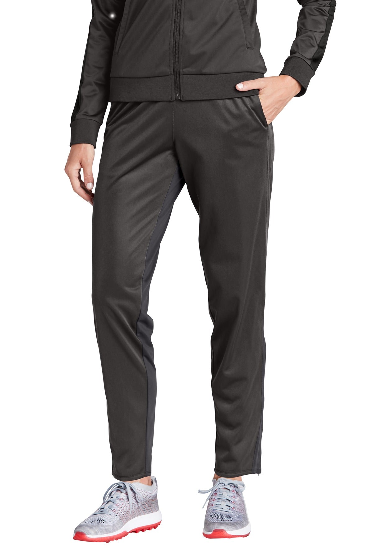 Custom Graphite Women's Tricot Track Jogger LPST95, personalized by SanCanDo Swag in Argyle, TX