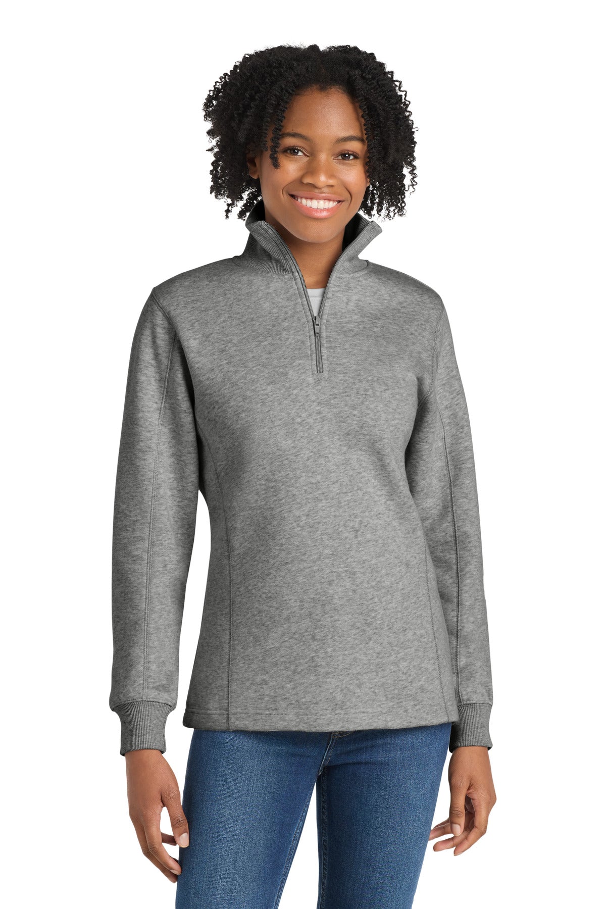 Custom Vintage Heather Women's 1/4-Zip Sweatshirt LST253, personalized by SanCanDo Swag in Argyle, TX
