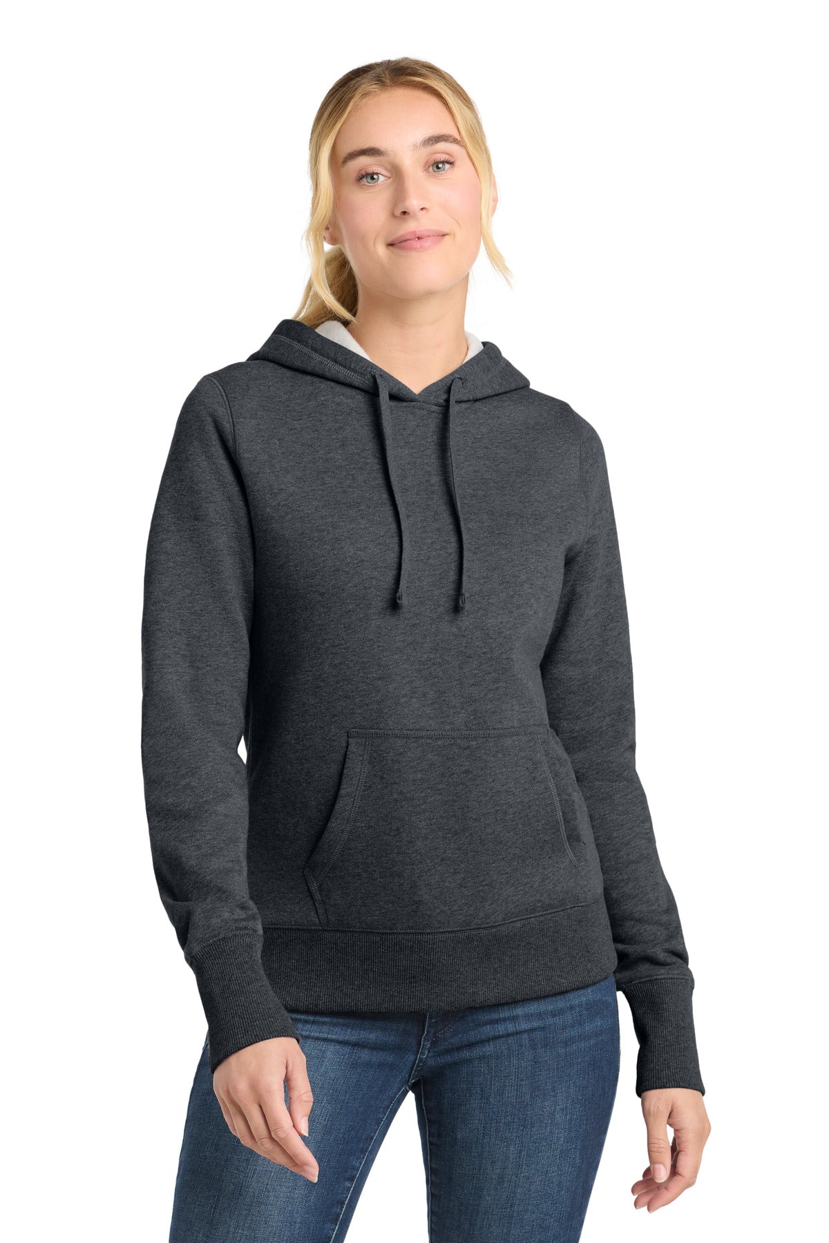 Custom Graphite Heather Women's Hoodie LST254, personalized by SanCanDo Swag in Argyle, TX