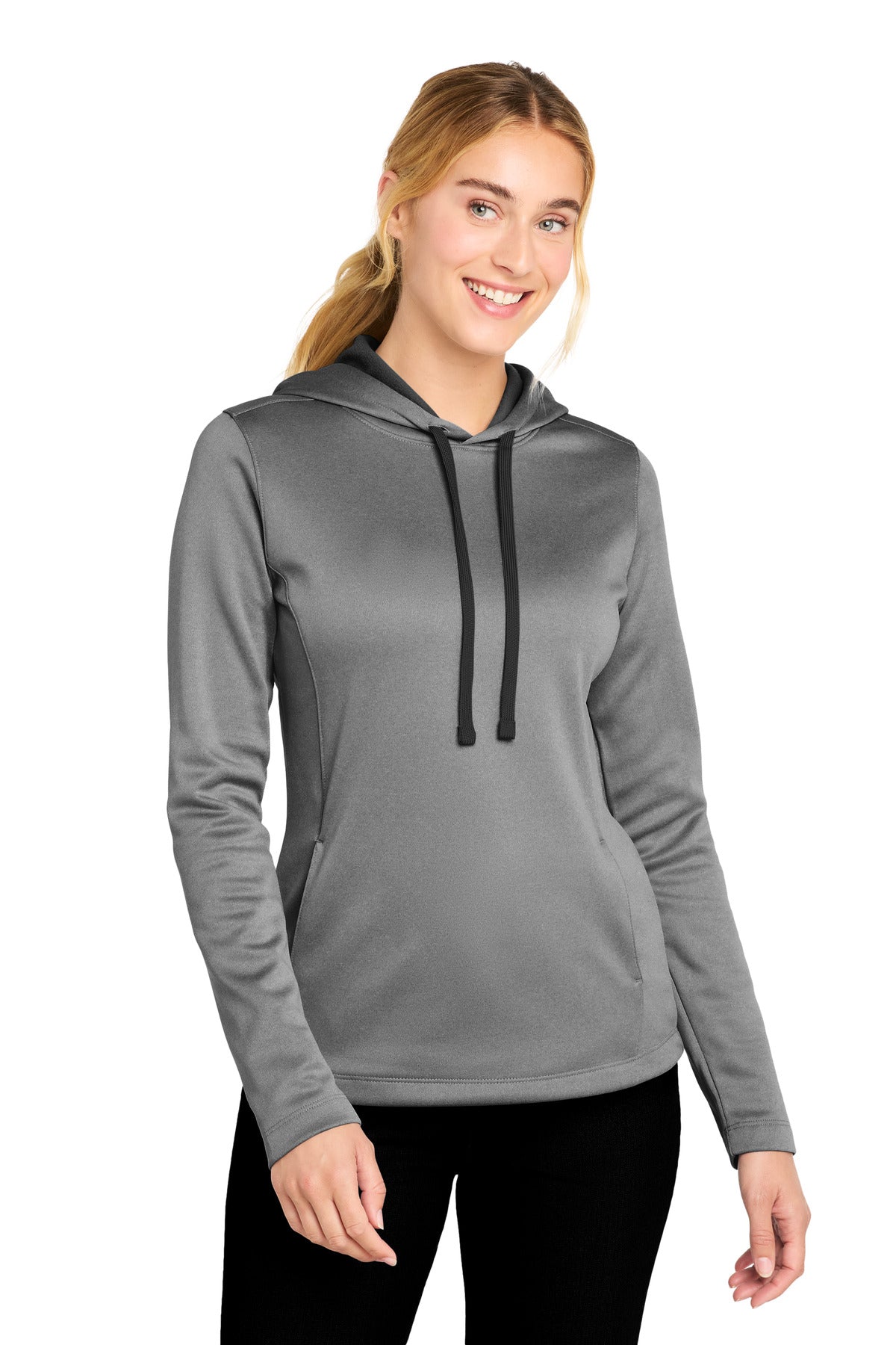 Custom Black Heather Heather Fleece Hooded Pullover LST264, personalized by SanCanDo Swag in Argyle, TX
