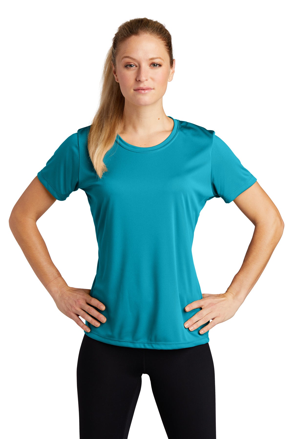 Custom Tropic Blue Women's Tee LST350, personalized by SanCanDo Swag in Argyle, TX