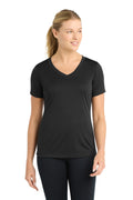Custom Black Women's PosiCharge Competitor V-Neck Tee LST353, personalized by SanCanDo Swag in Argyle, TX