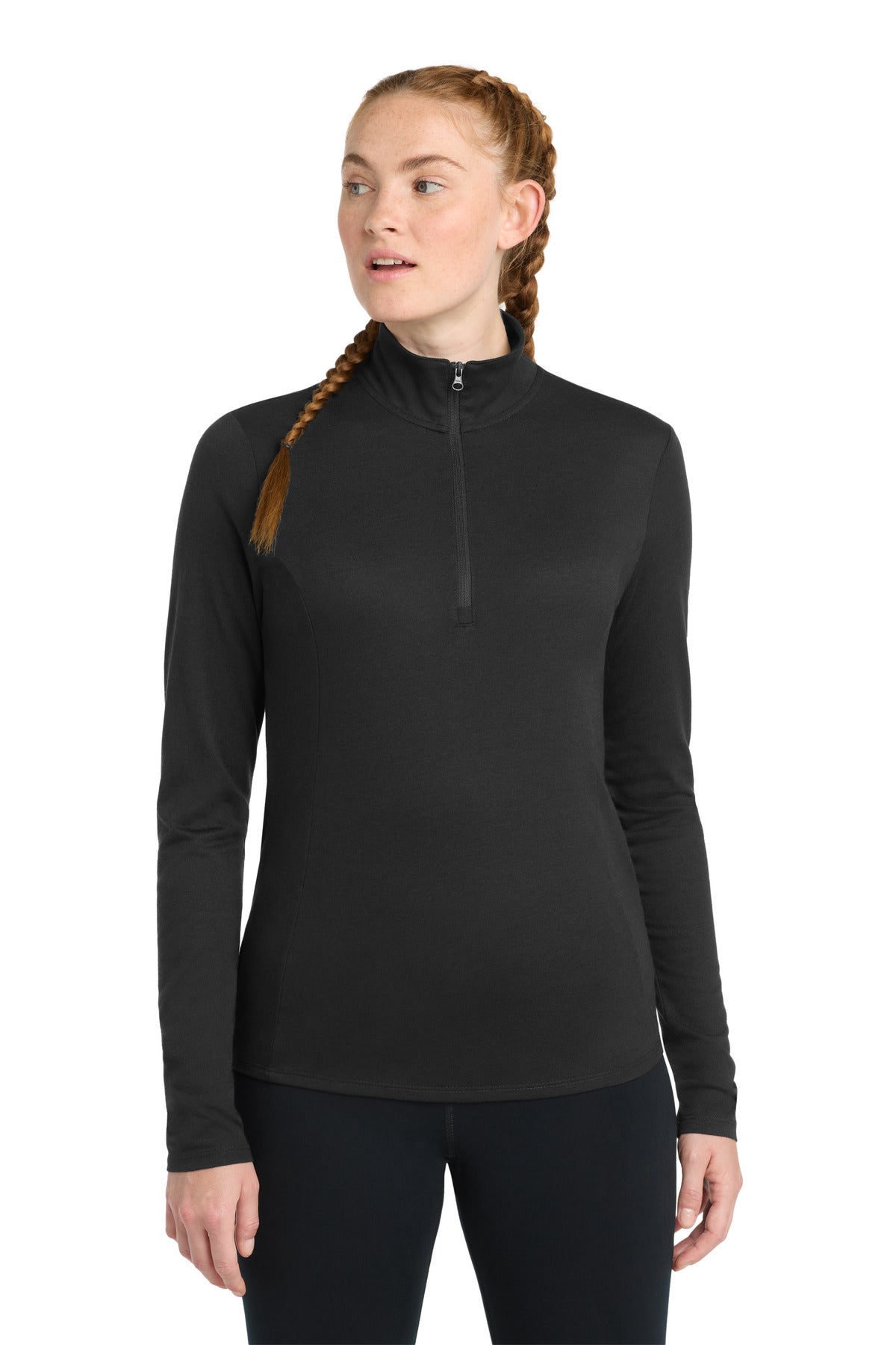 Custom Black Triad Solid Tri-Blend Wicking 1/4-Zip Pullover LST407, personalized by SanCanDo Swag in Argyle, TX