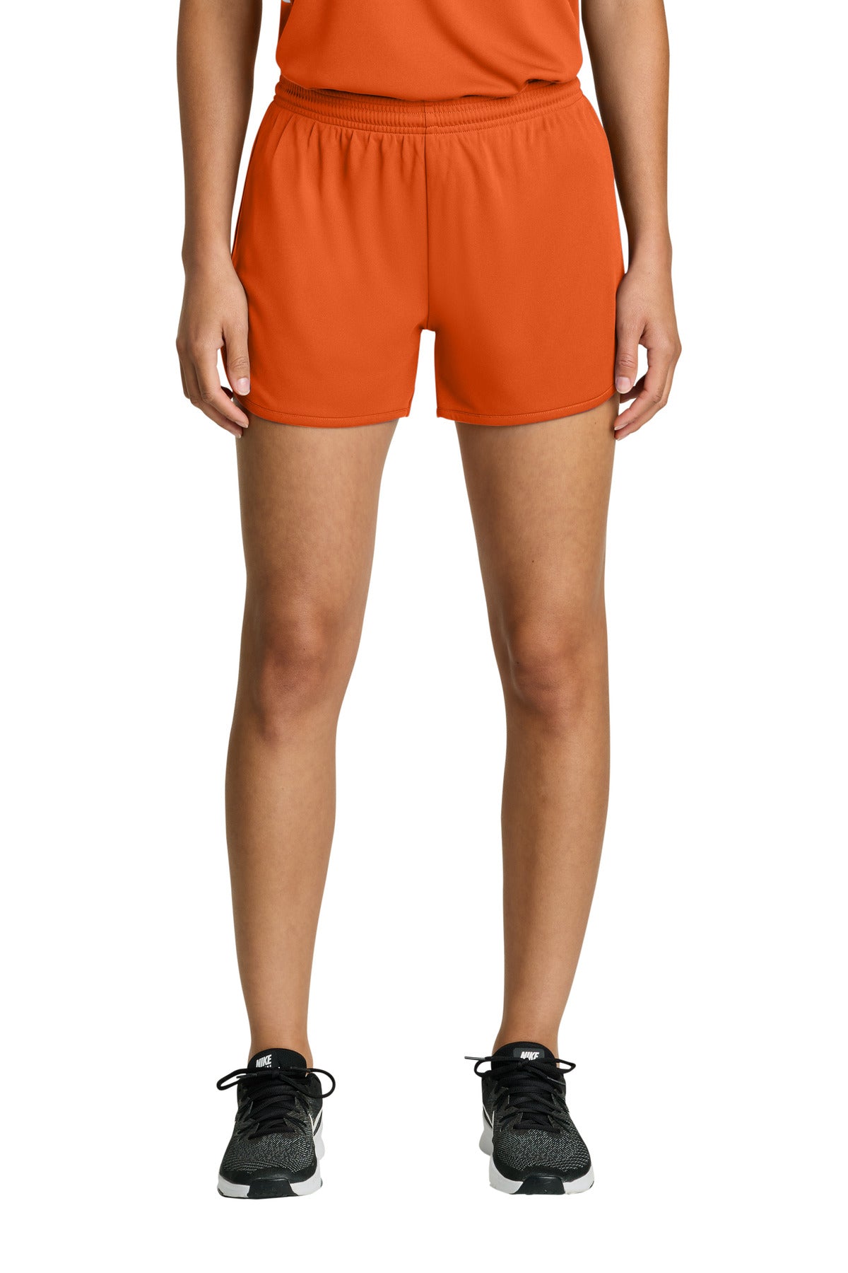 Custom Deep Orange Women's Club 3" Track Short LST447, personalized by SanCanDo Swag in Argyle, TX