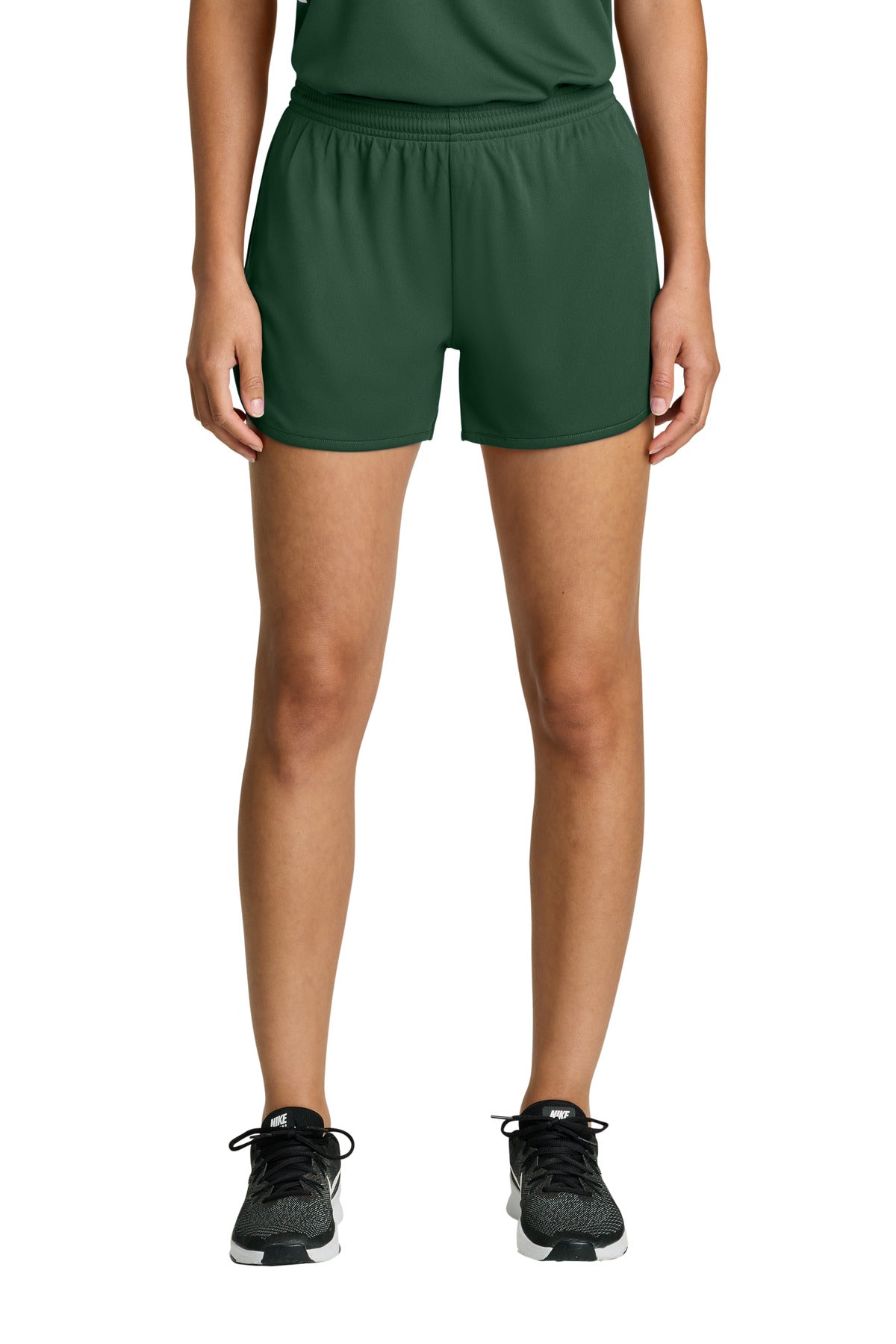 Custom Forest Green Women's Club 3" Track Short LST447, personalized by SanCanDo Swag in Argyle, TX
