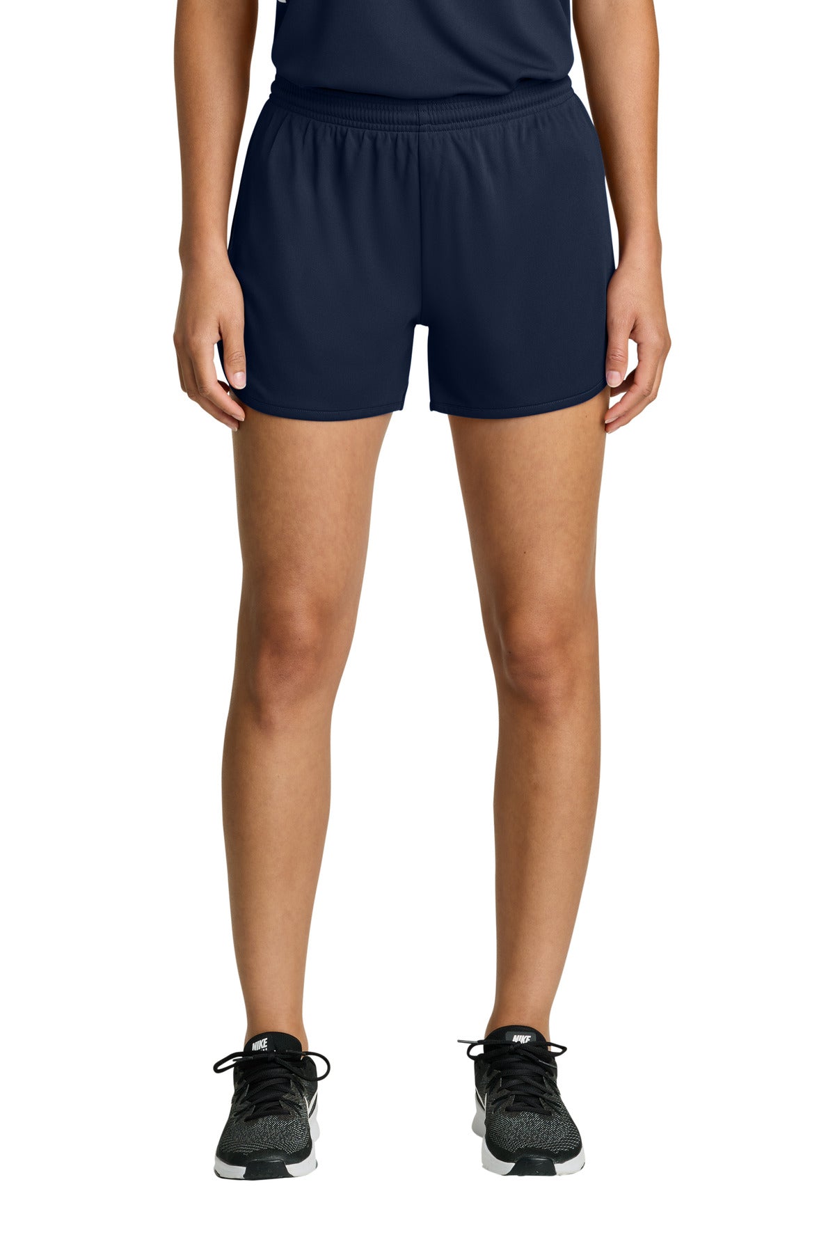 Custom True Navy Women's Club 3" Track Short LST447, personalized by SanCanDo Swag in Argyle, TX