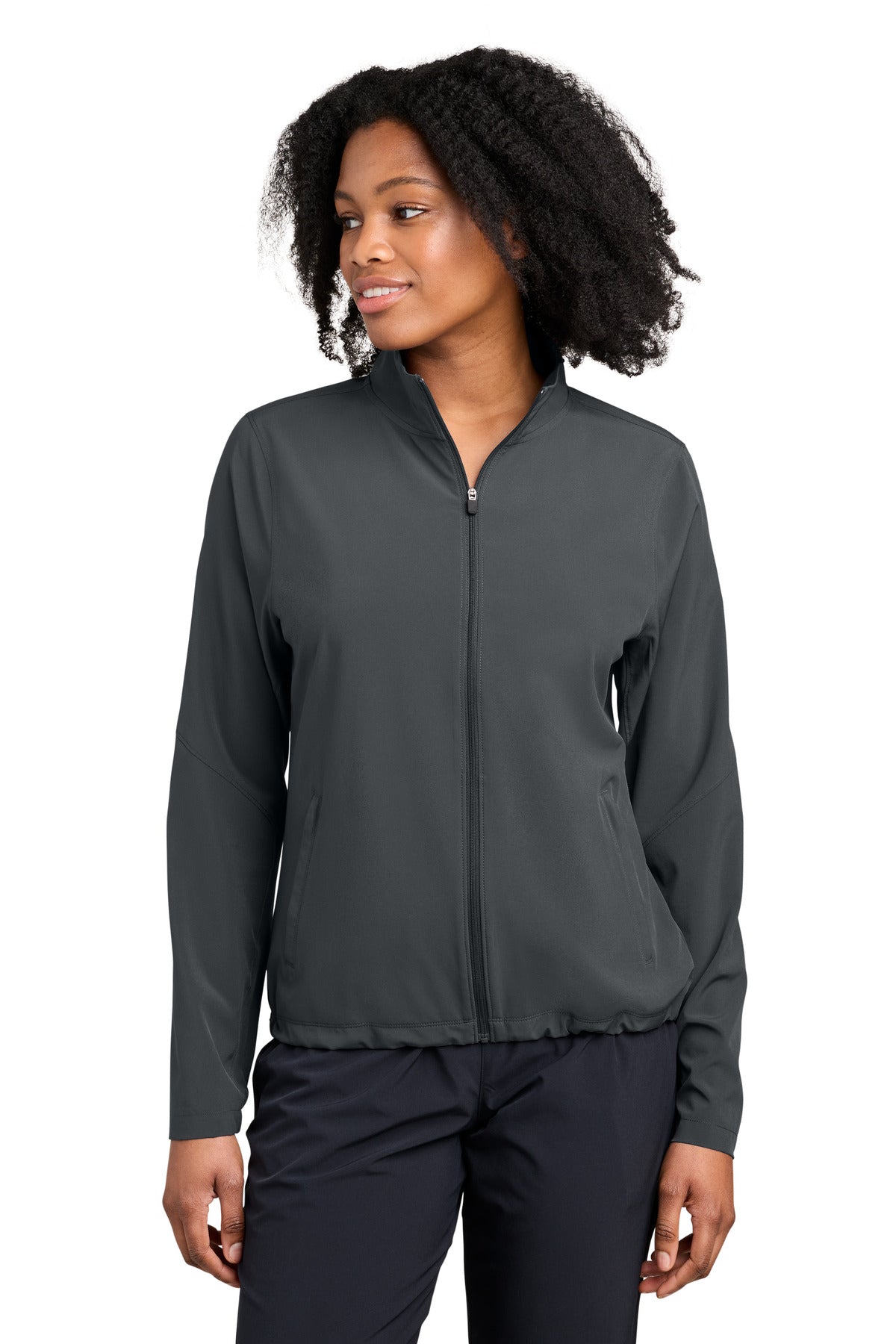Custom Iron Grey Women's Repeat Jacket LST480, personalized by SanCanDo Swag in Argyle, TX