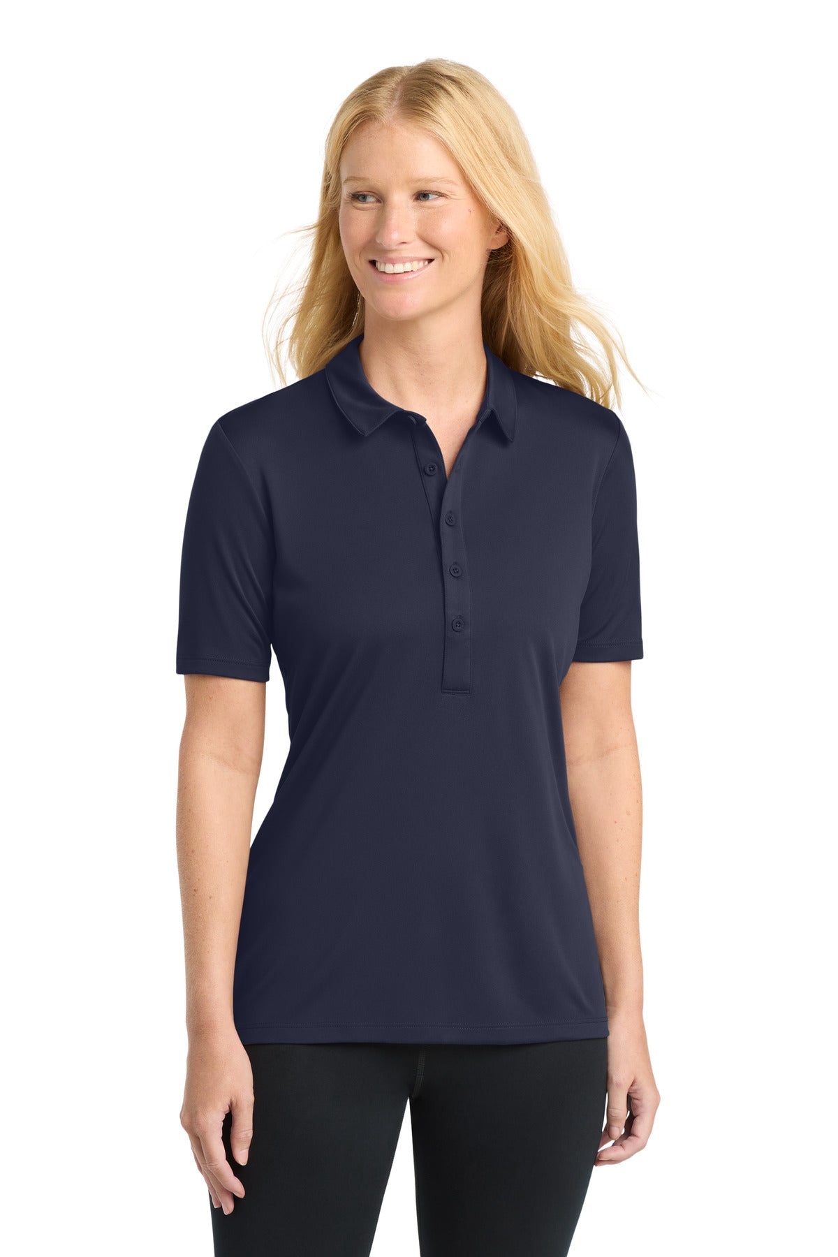 Custom True Navy Women's Posi-UV Pro Polo LST520, personalized by SanCanDo Swag in Argyle, TX