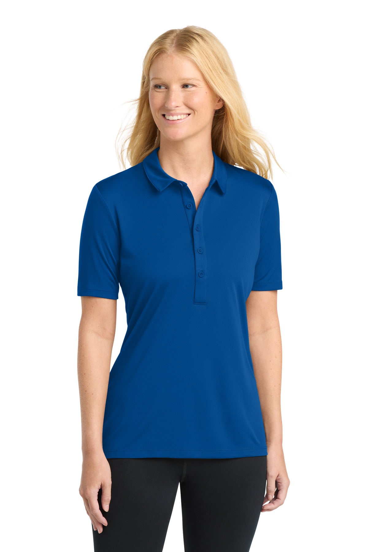 Custom True Royal Women's Posi-UV Pro Polo LST520, personalized by SanCanDo Swag in Argyle, TX
