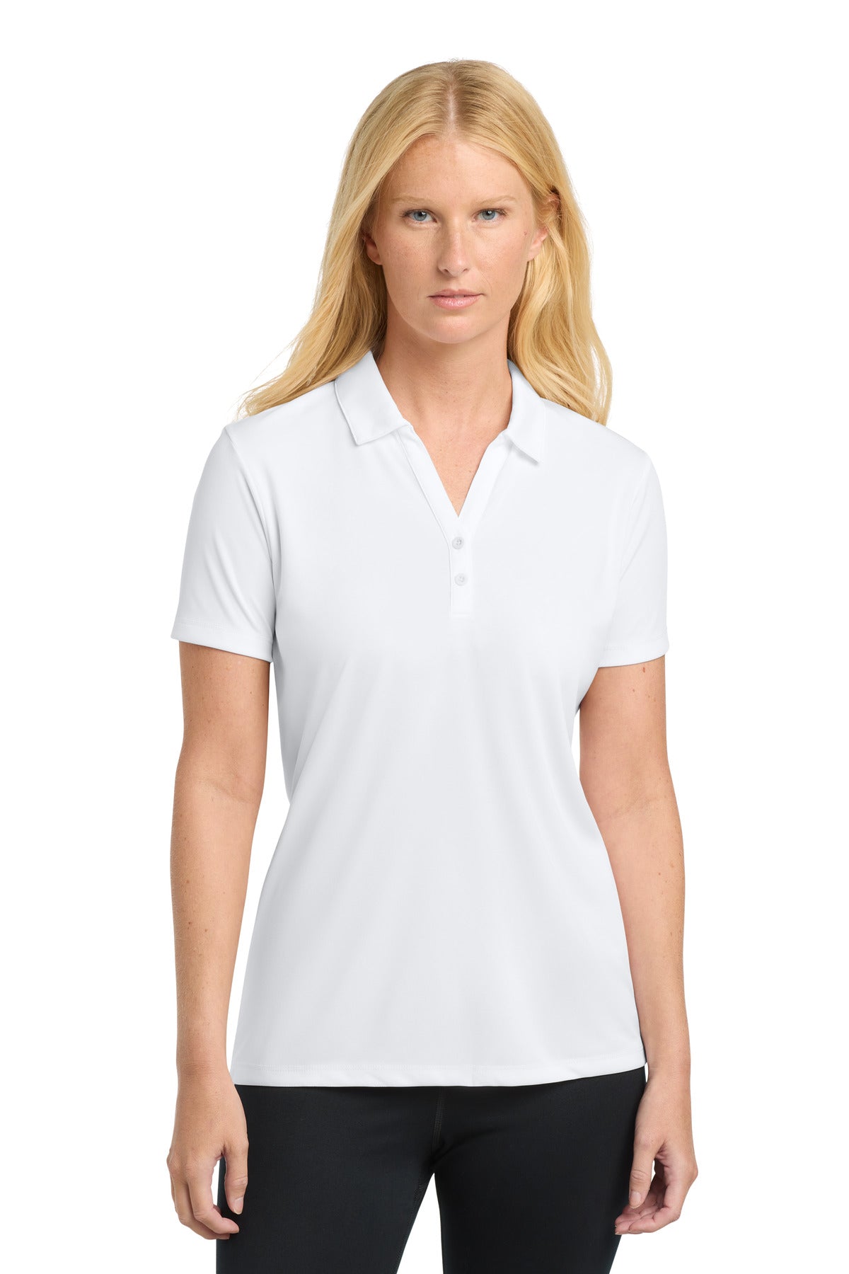Custom White Women's PosiCharge Competitor Polo LST550, personalized by SanCanDo Swag in Argyle, TX