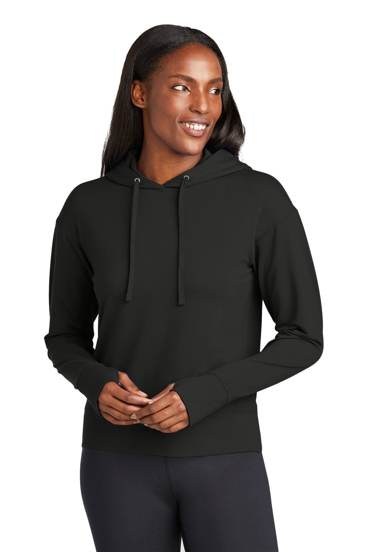 Custom Black Sport-Wick Flex Fleece Pullover Hoodie LST562, personalized by SanCanDo Swag in Argyle, TX