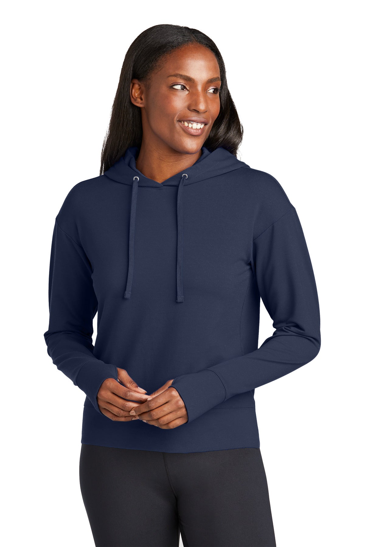 Custom True Navy Sport-Wick Flex Fleece Pullover Hoodie LST562, personalized by SanCanDo Swag in Argyle, TX