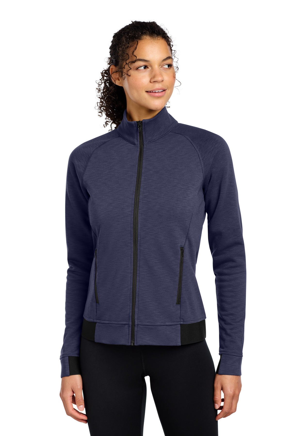 Custom True Navy Women's PosiCharge Strive Full-Zip Jacket LST570, personalized by SanCanDo Swag in Argyle, TX