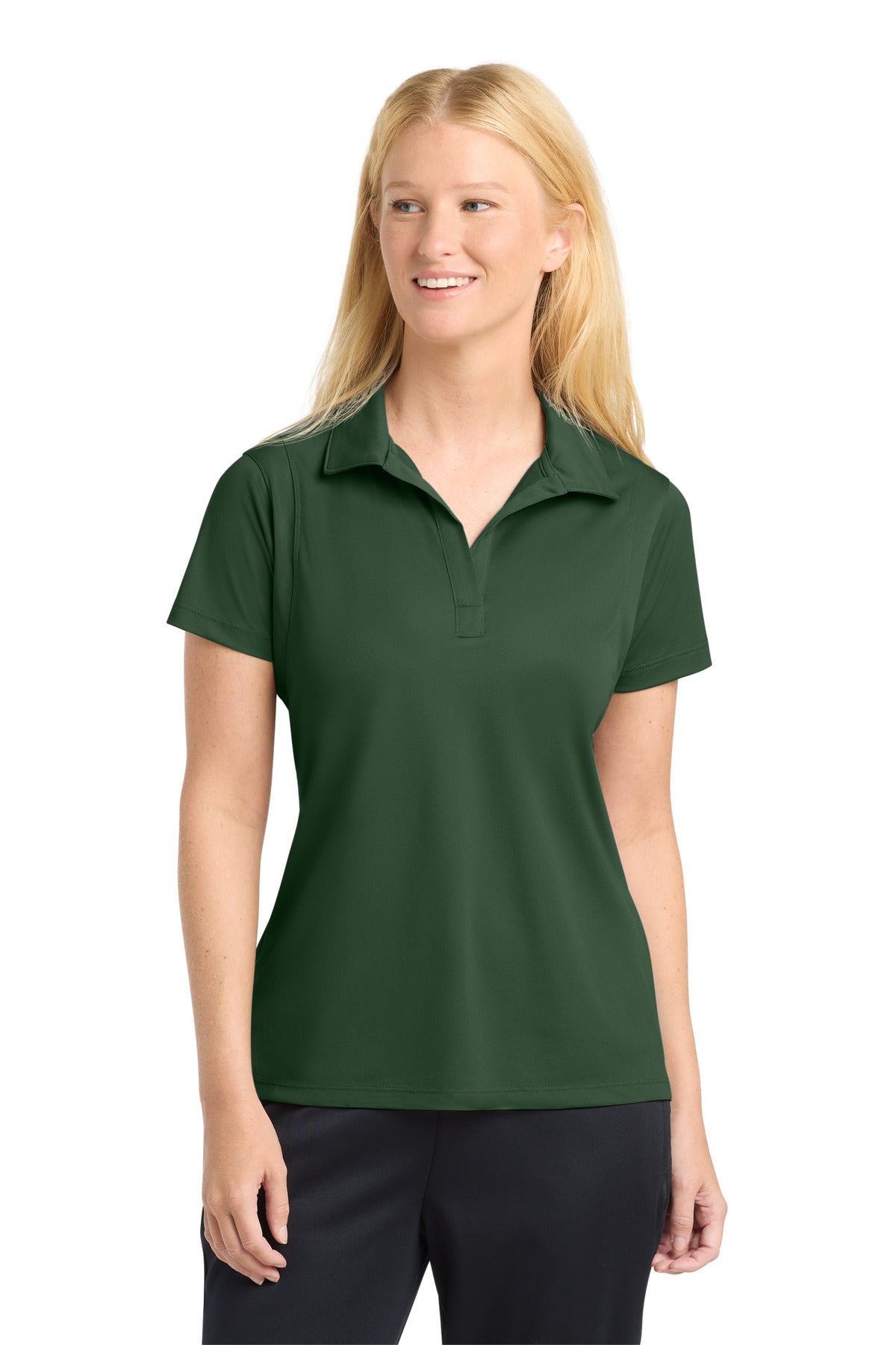 Custom Forest Green Women's Micropique Sport-Wick Polo LST650, personalized by SanCanDo Swag in Argyle, TX