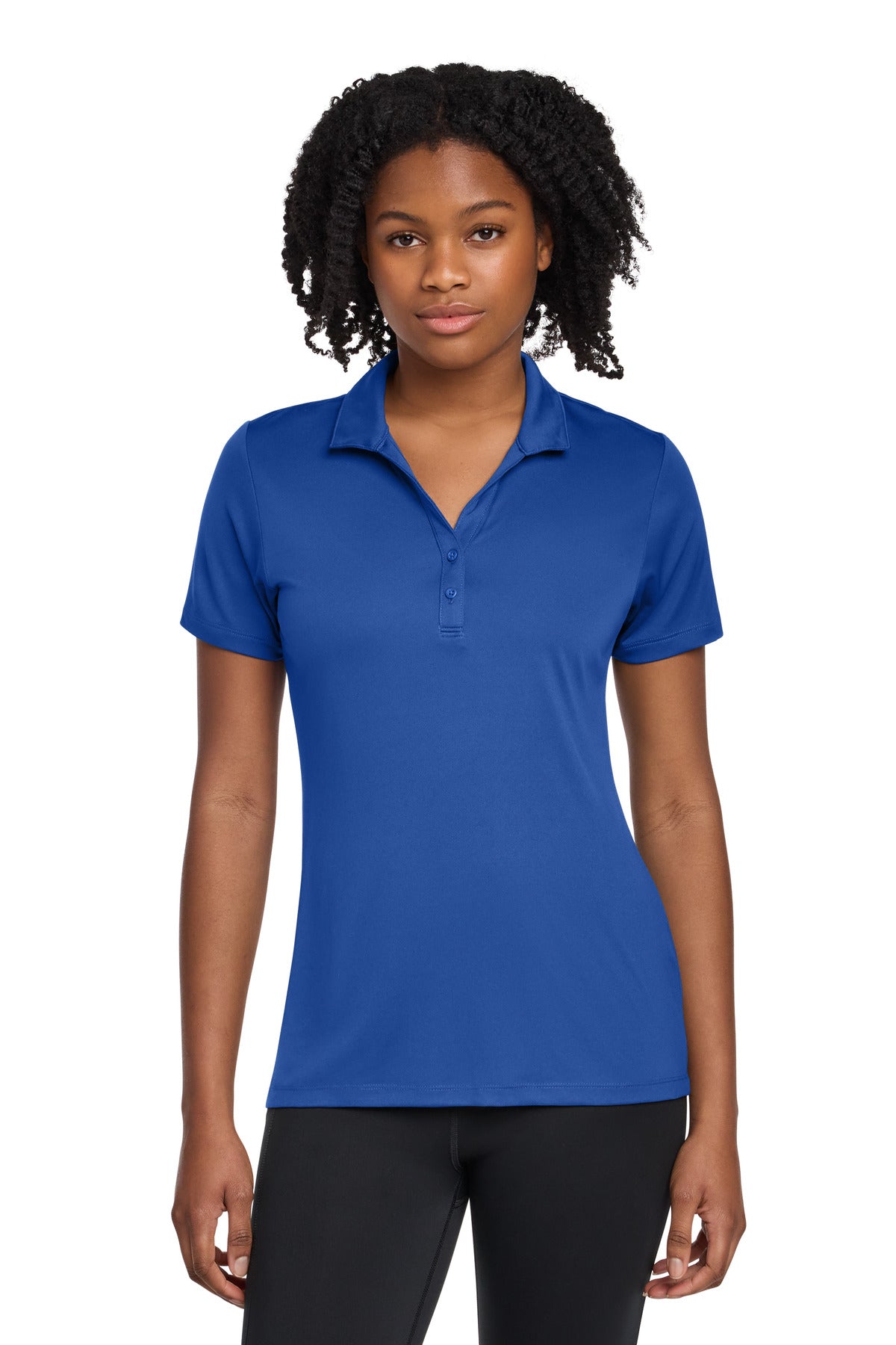 Custom True Royal Women's PosiCharge Re-Compete Polo LST725, personalized by SanCanDo Swag in Argyle, TX