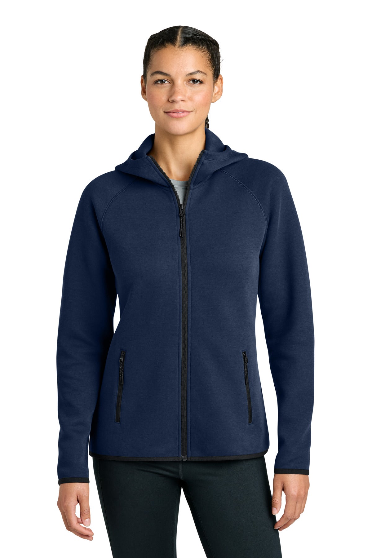 Custom True Navy Women's Phenom Full-Zip Hoodie LST840, personalized by SanCanDo Swag in Argyle, TX