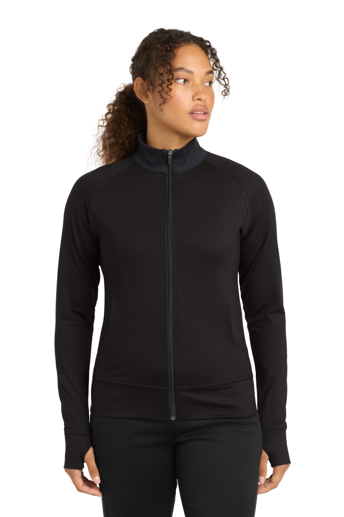 Custom Black Women's NRG Fitness Jacket LST885, personalized by SanCanDo Swag in Argyle, TX