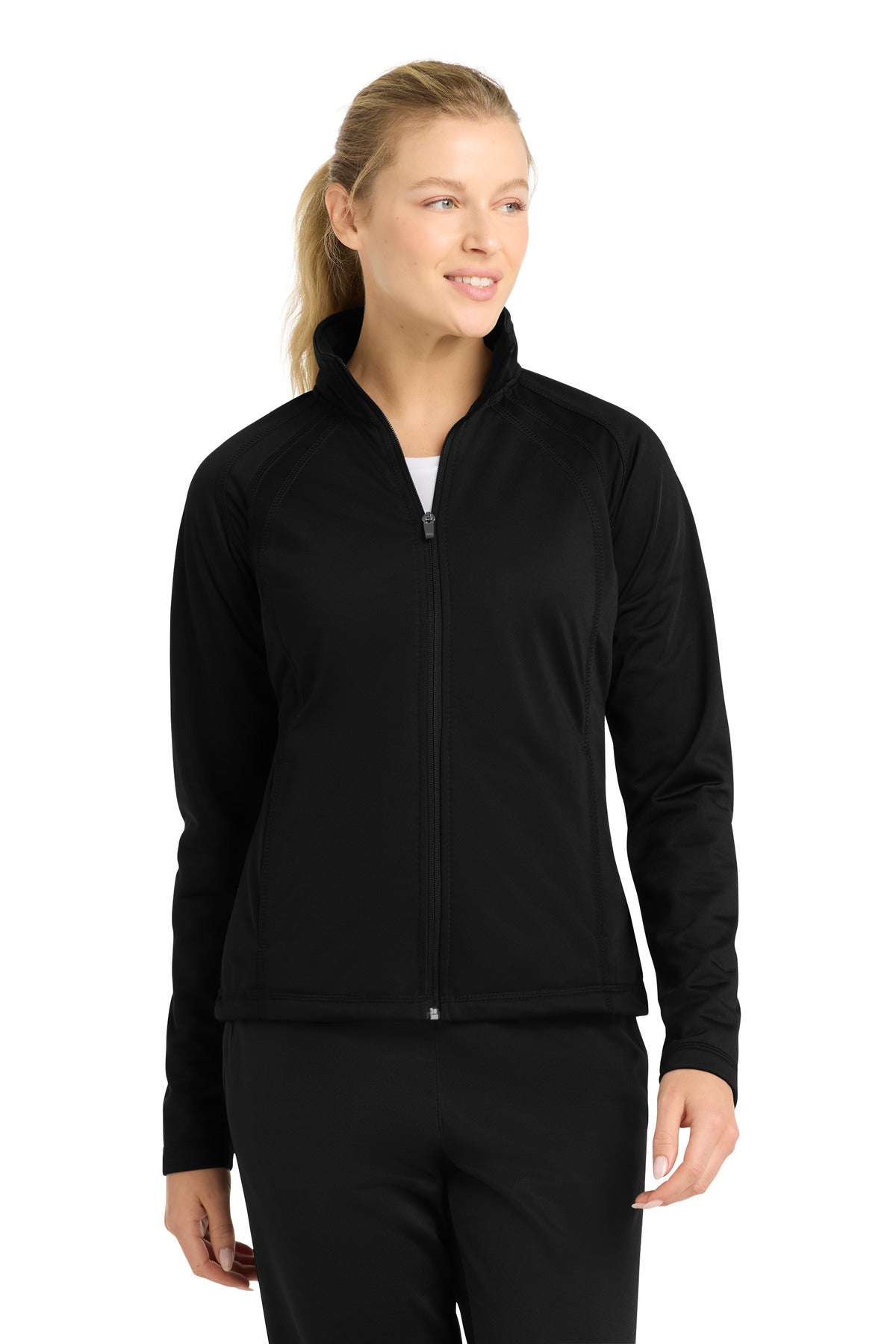 Custom Black/ Black Women's Tricot Track Jacket LST90, personalized by SanCanDo Swag in Argyle, TX