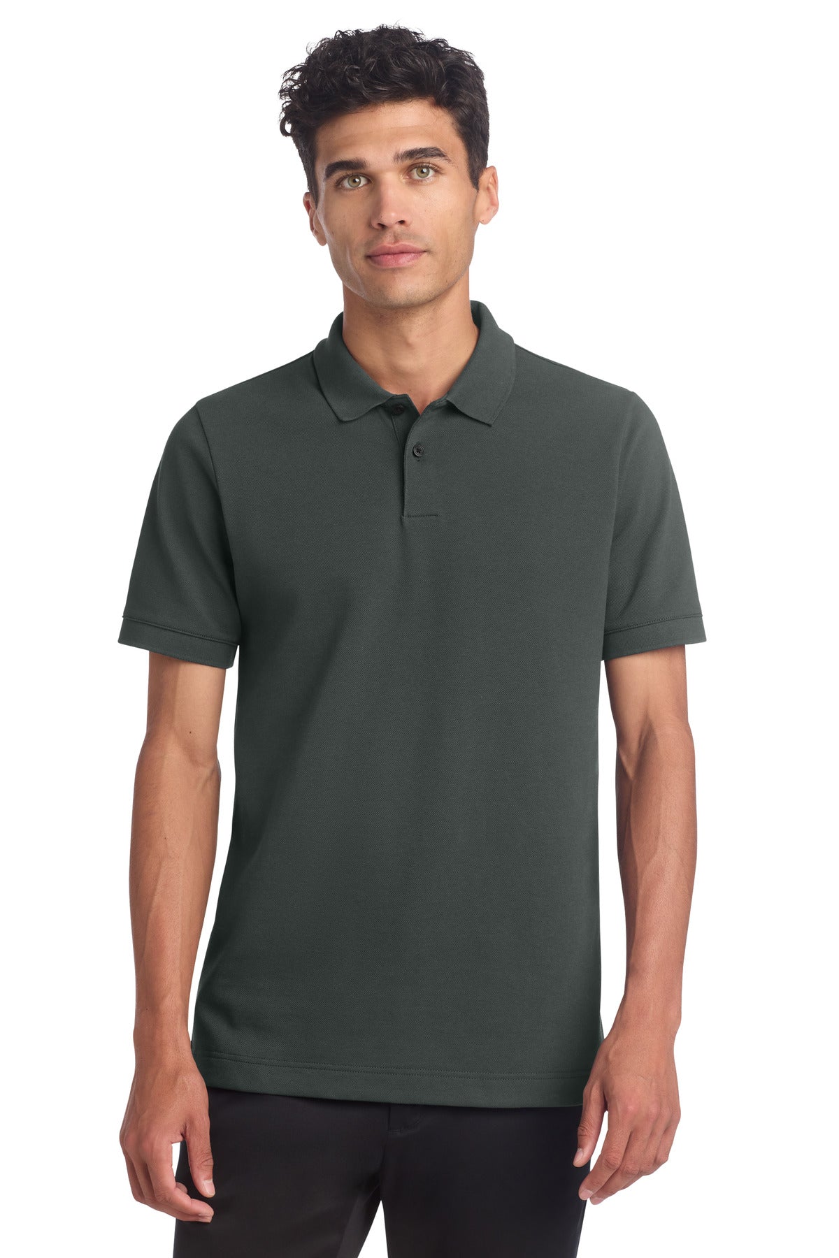 Custom Anchor Grey Stretch Heavyweight Pique Polo MM1000, personalized by SanCanDo Swag in Argyle, TX