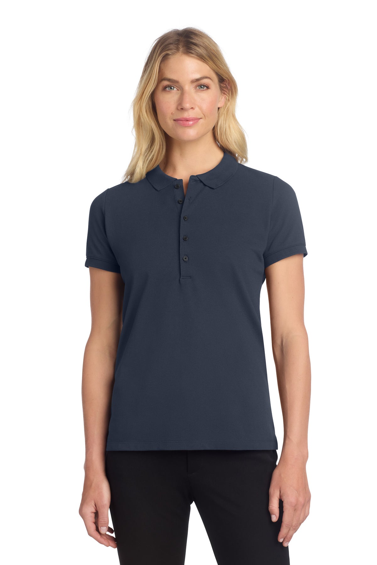 Custom Night Navy Women's Stretch Heavyweight Pique Polo MM1001, personalized by SanCanDo Swag in Argyle, TX