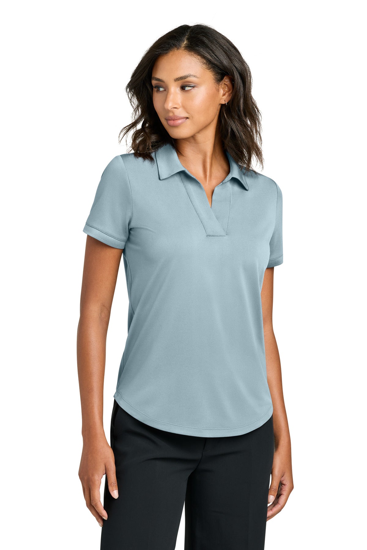 Custom Celestial Blue Women's Everyday Performance Polo MM1031, personalized by SanCanDo Swag in Argyle, TX