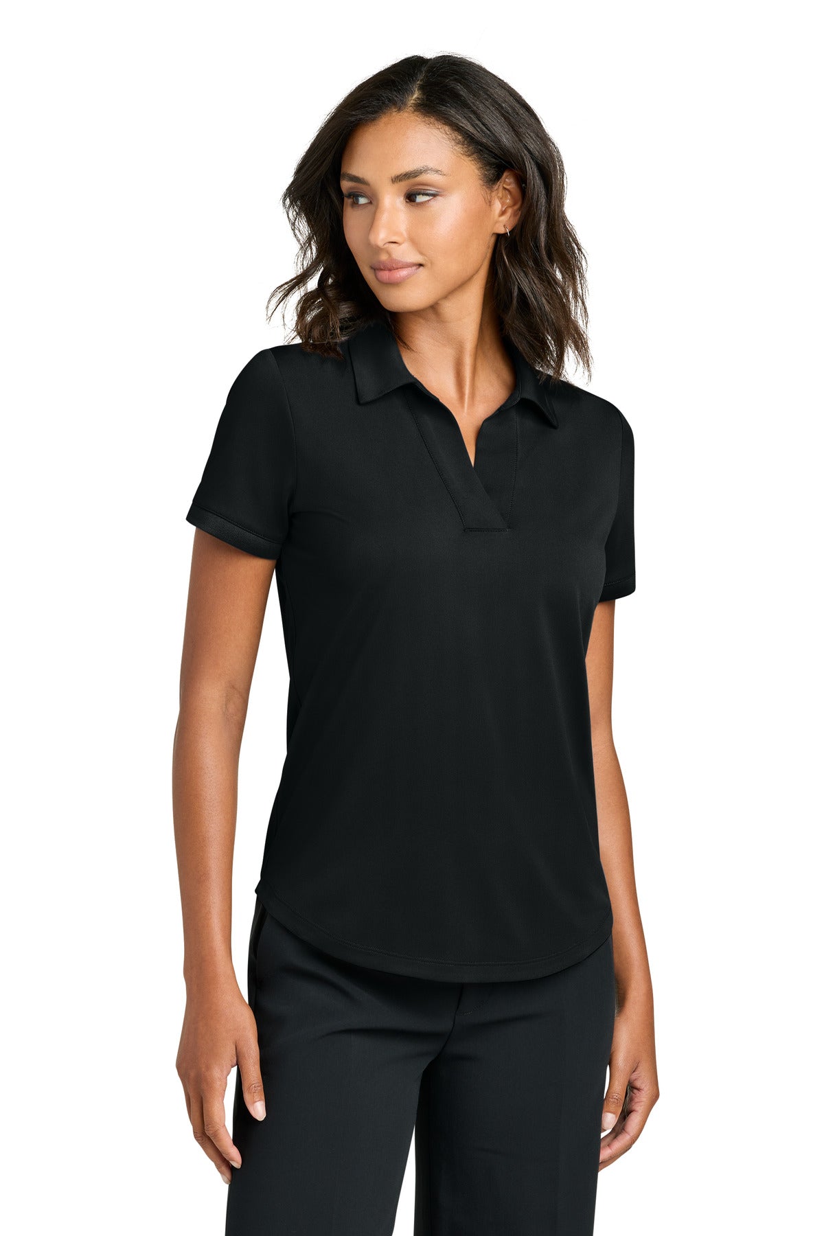 Custom Deep Black Women's Everyday Performance Polo MM1031, personalized by SanCanDo Swag in Argyle, TX