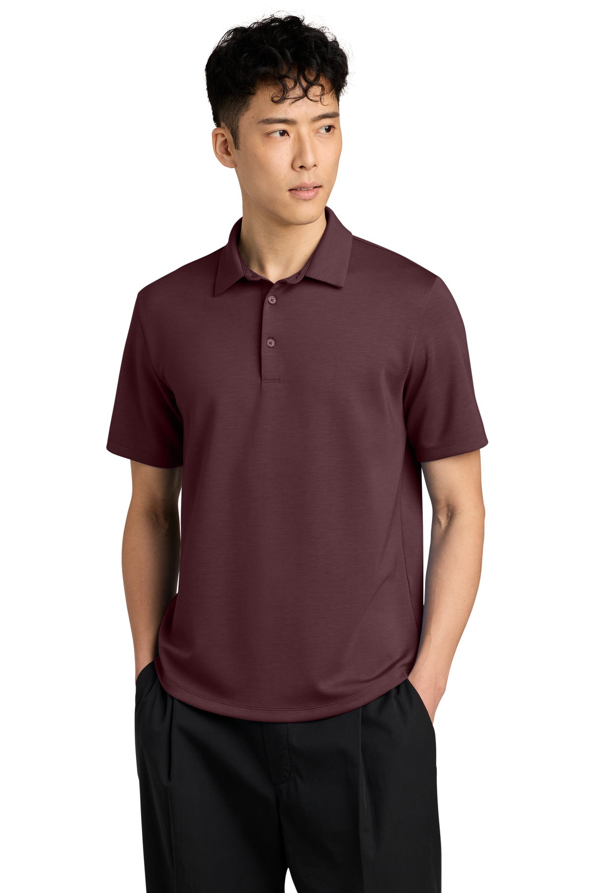 Custom Dark Raisin Lite Spacer Polo MM1040, personalized by SanCanDo Swag in Argyle, TX