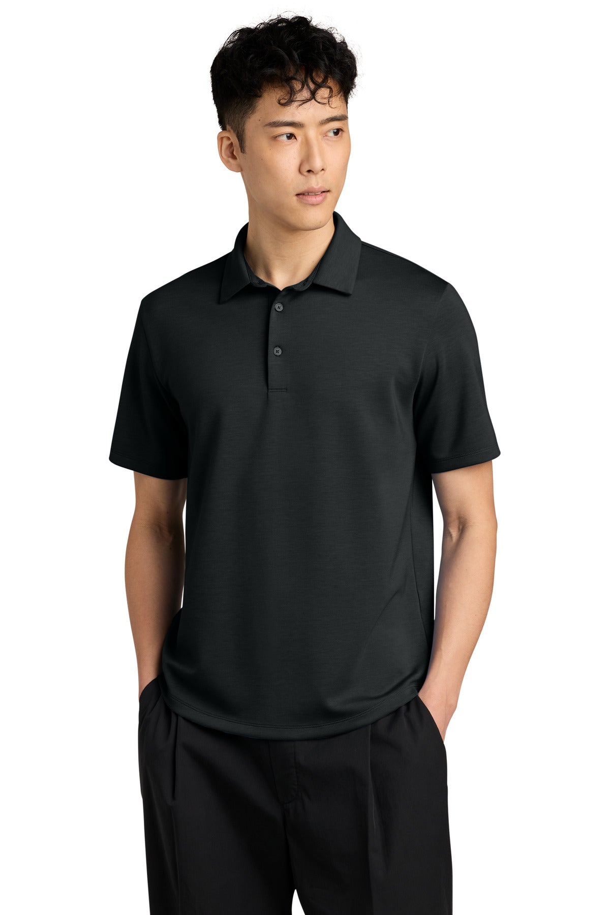 Custom Deep Black Lite Spacer Polo MM1040, personalized by SanCanDo Swag in Argyle, TX