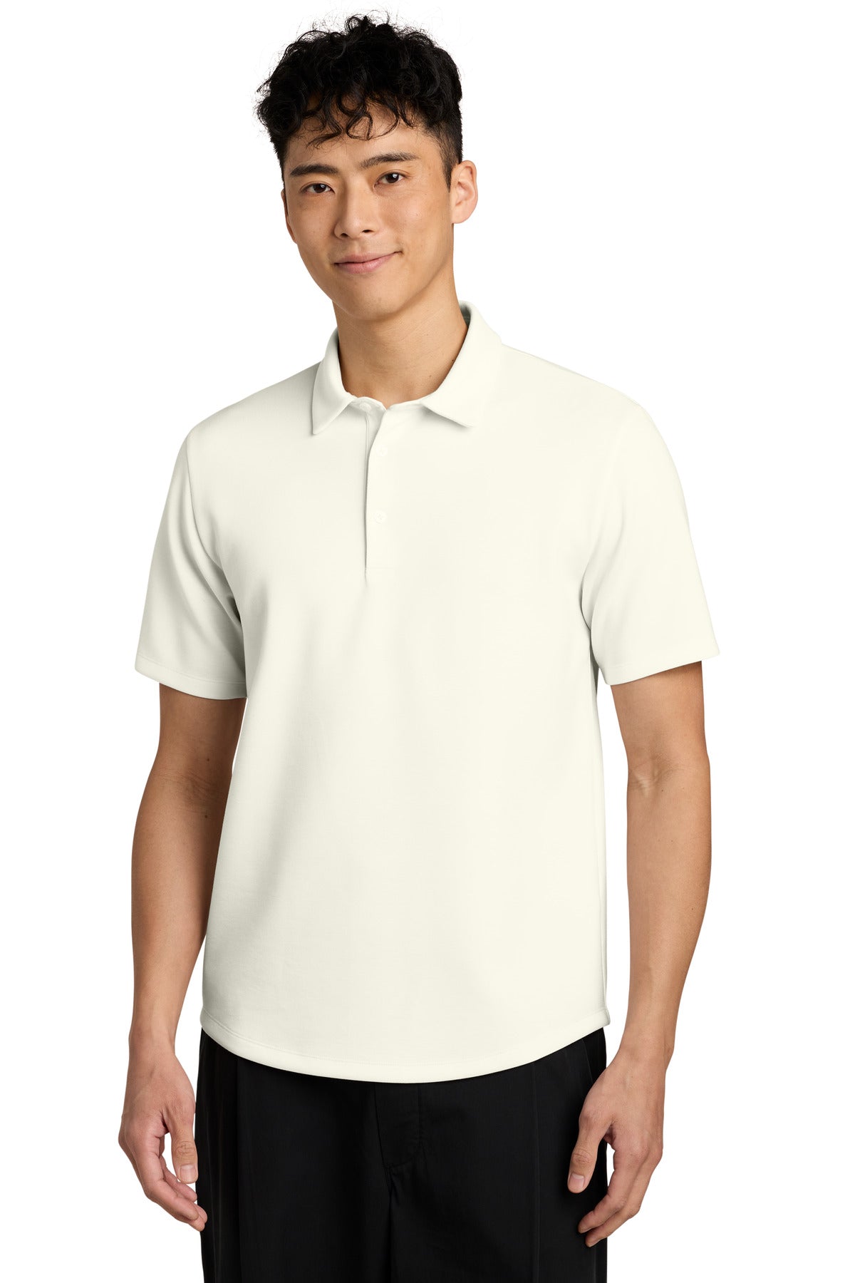 Custom Ivory Chiffon Lite Spacer Polo MM1040, personalized by SanCanDo Swag in Argyle, TX
