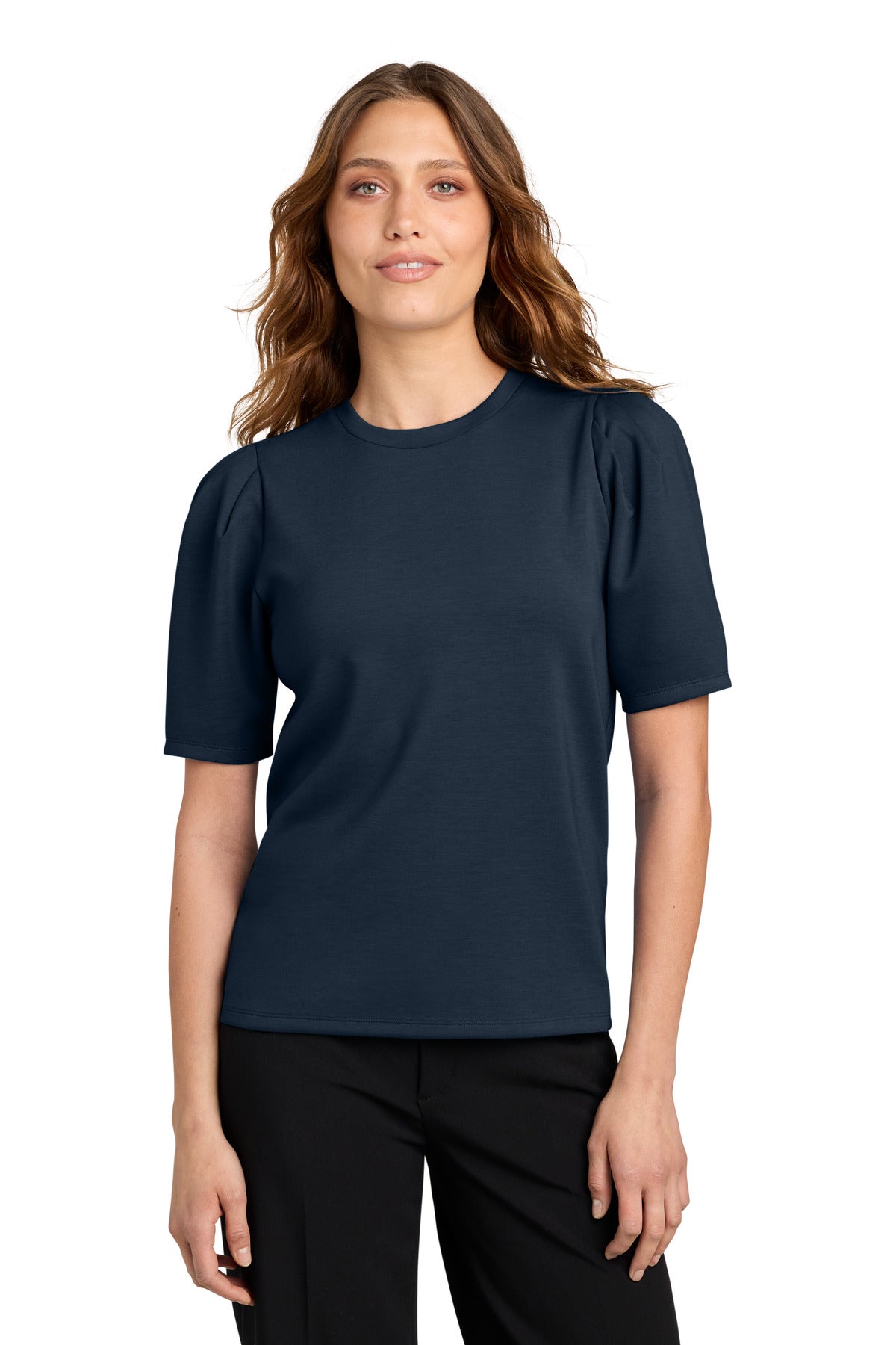 Custom Night Navy Women's Short Sleeve Lite Spacer Top MM1041, personalized by SanCanDo Swag in Argyle, TX