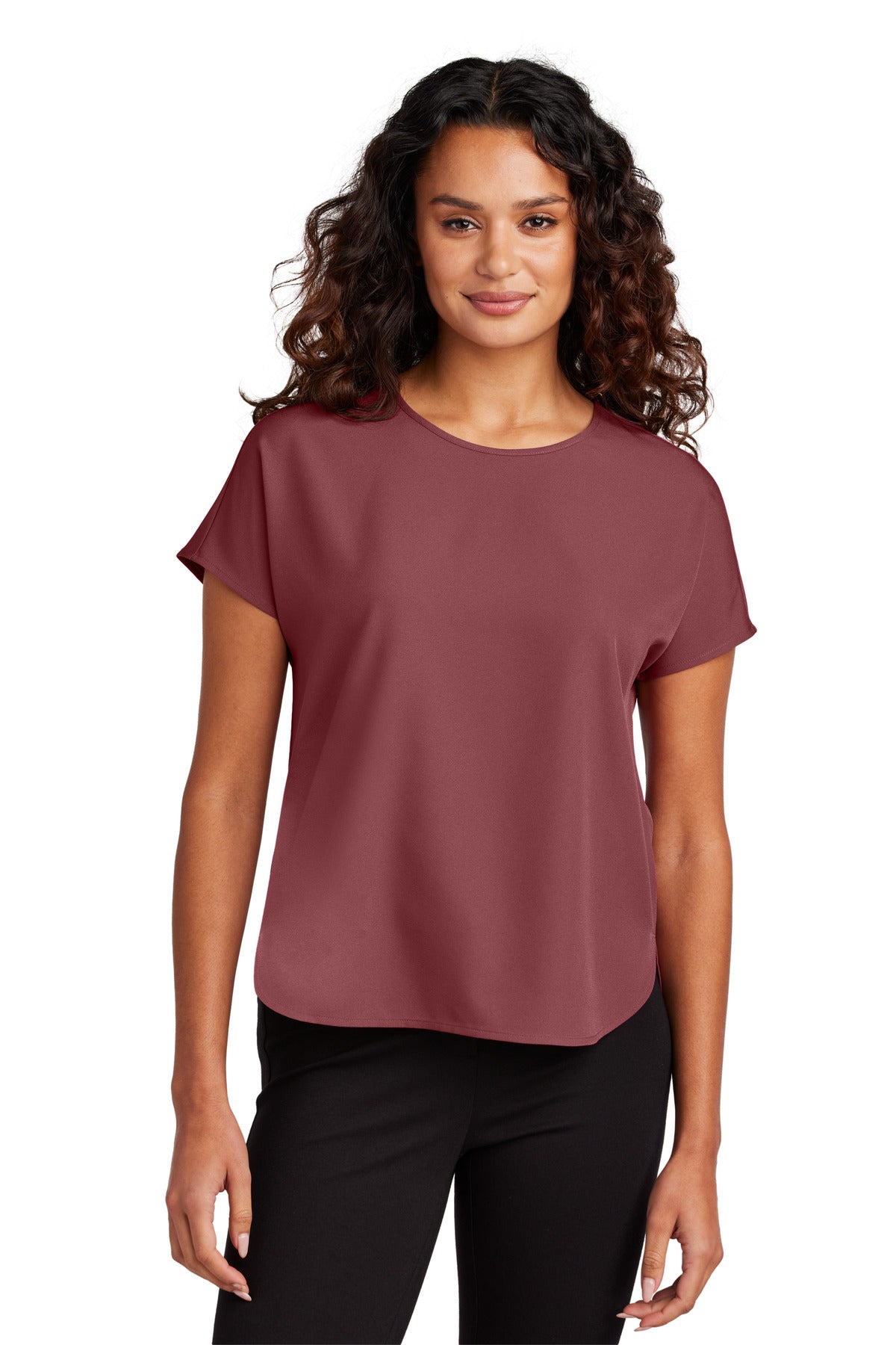Custom Rosewood Women's Stretch Crepe Crew MM2015, personalized by SanCanDo Swag in Argyle, TX